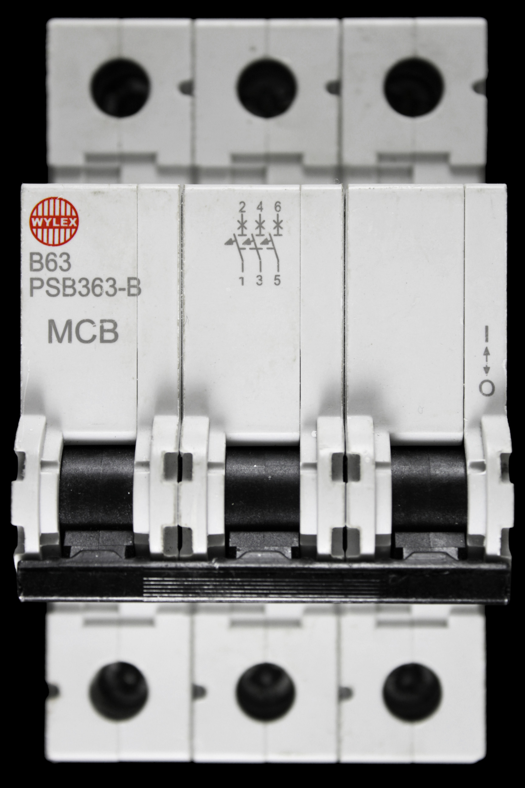 WYLEX 63 AMP CURVE B 10kA TRIPLE POLE MCB CIRCUIT BREAKER PSB363-B