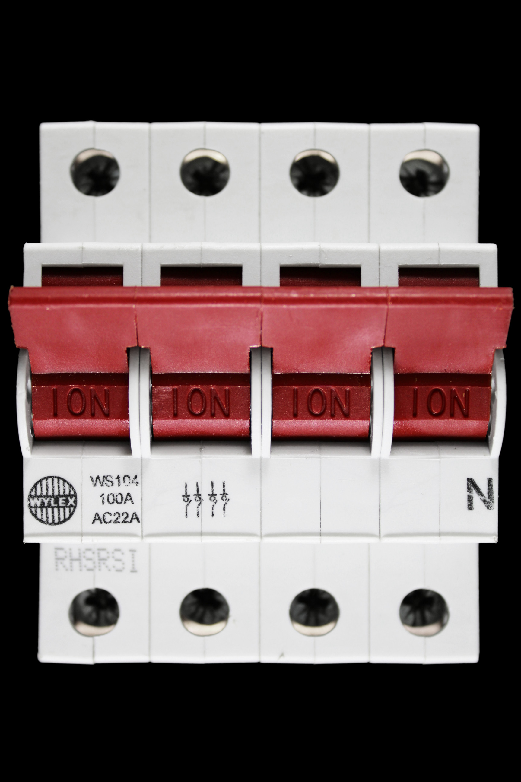WYLEX 100 AMP FOUR POLE MAIN SWITCH DISCONNECTOR WS104