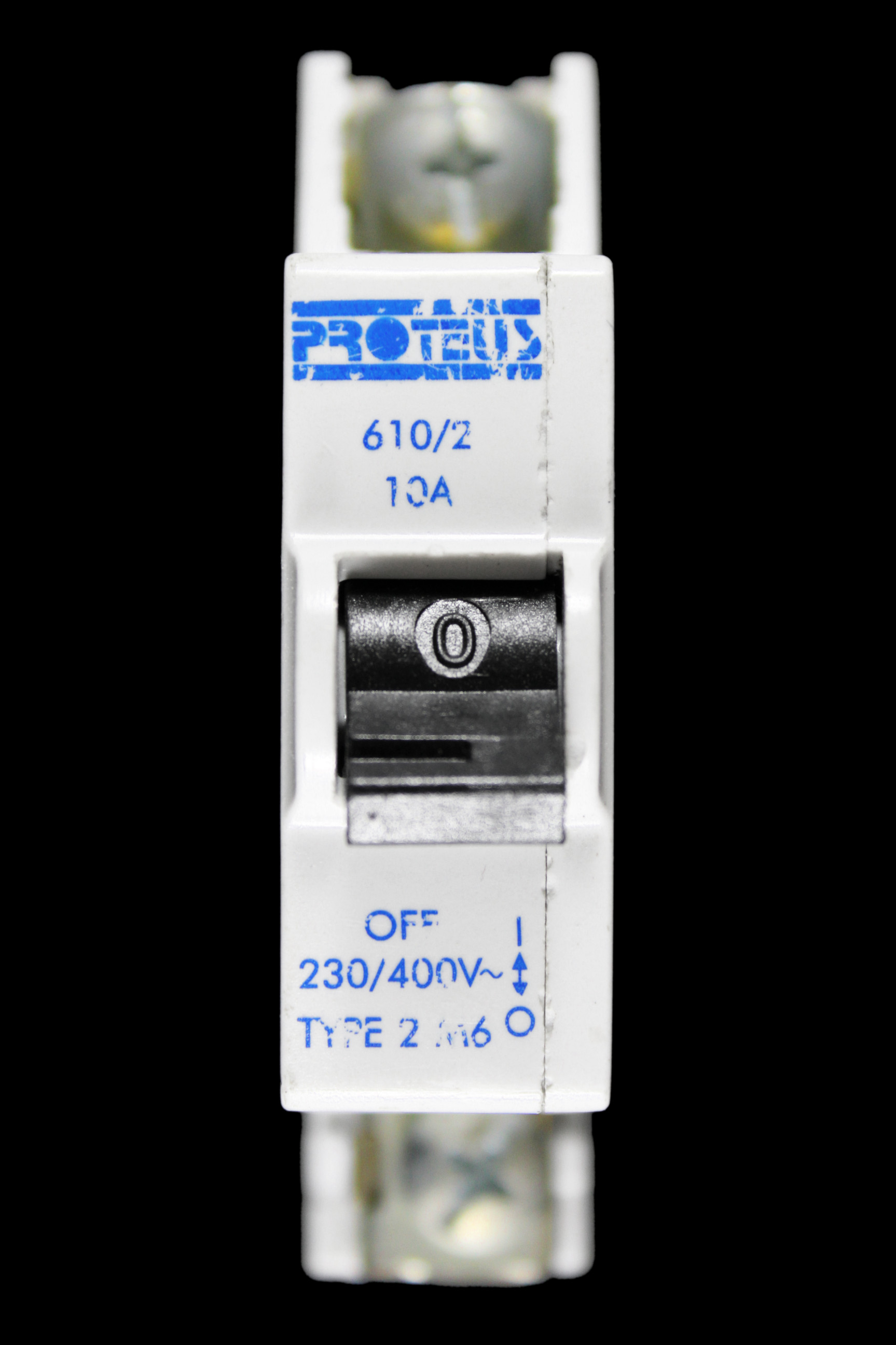 PROTEUS 10 AMP TYPE 2 M6 MCB CIRCUIT BREAKER 230/400V 610/2