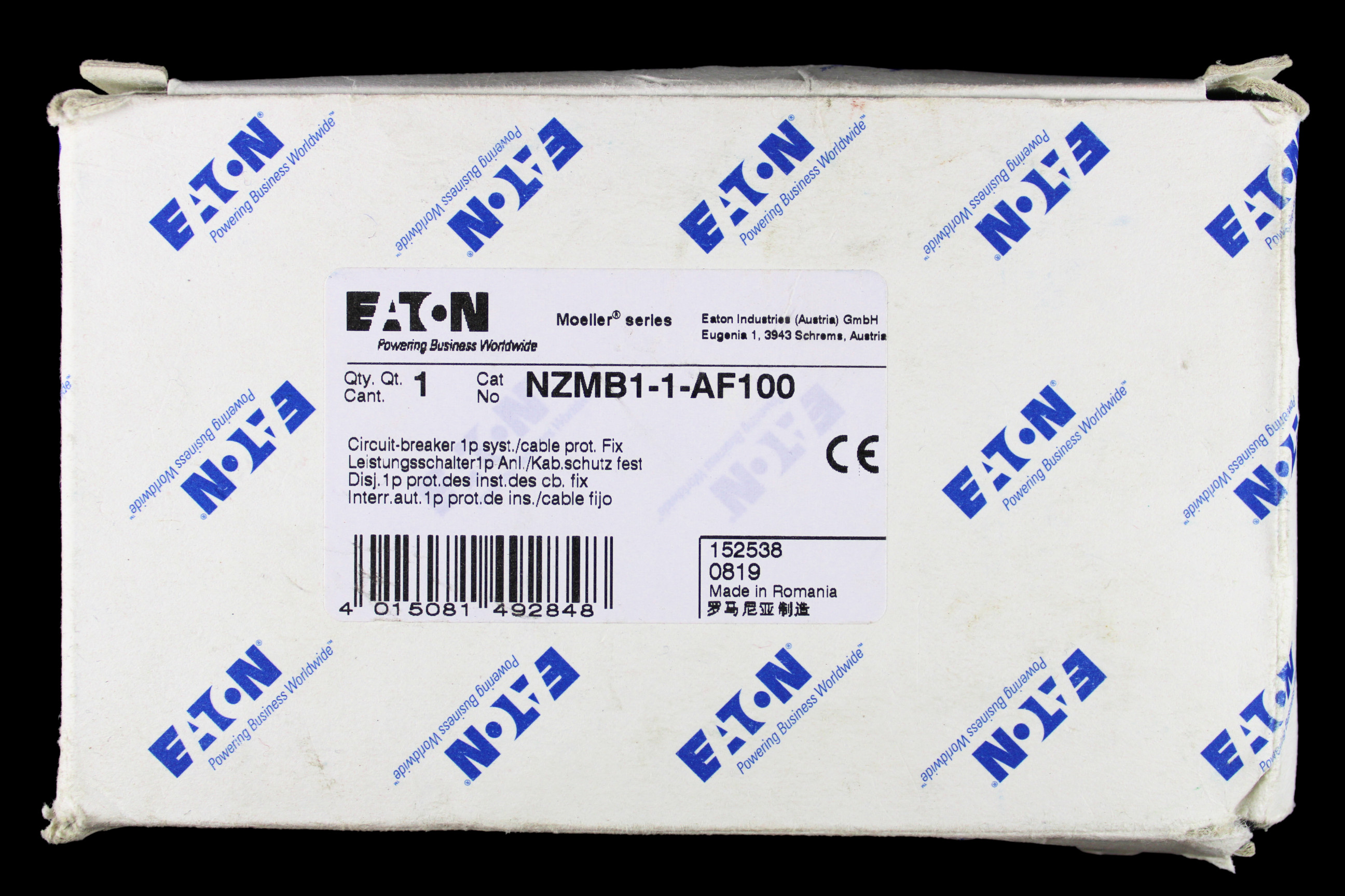 EATON 100 AMP 25kA MCCB NZMB1-1-AF100