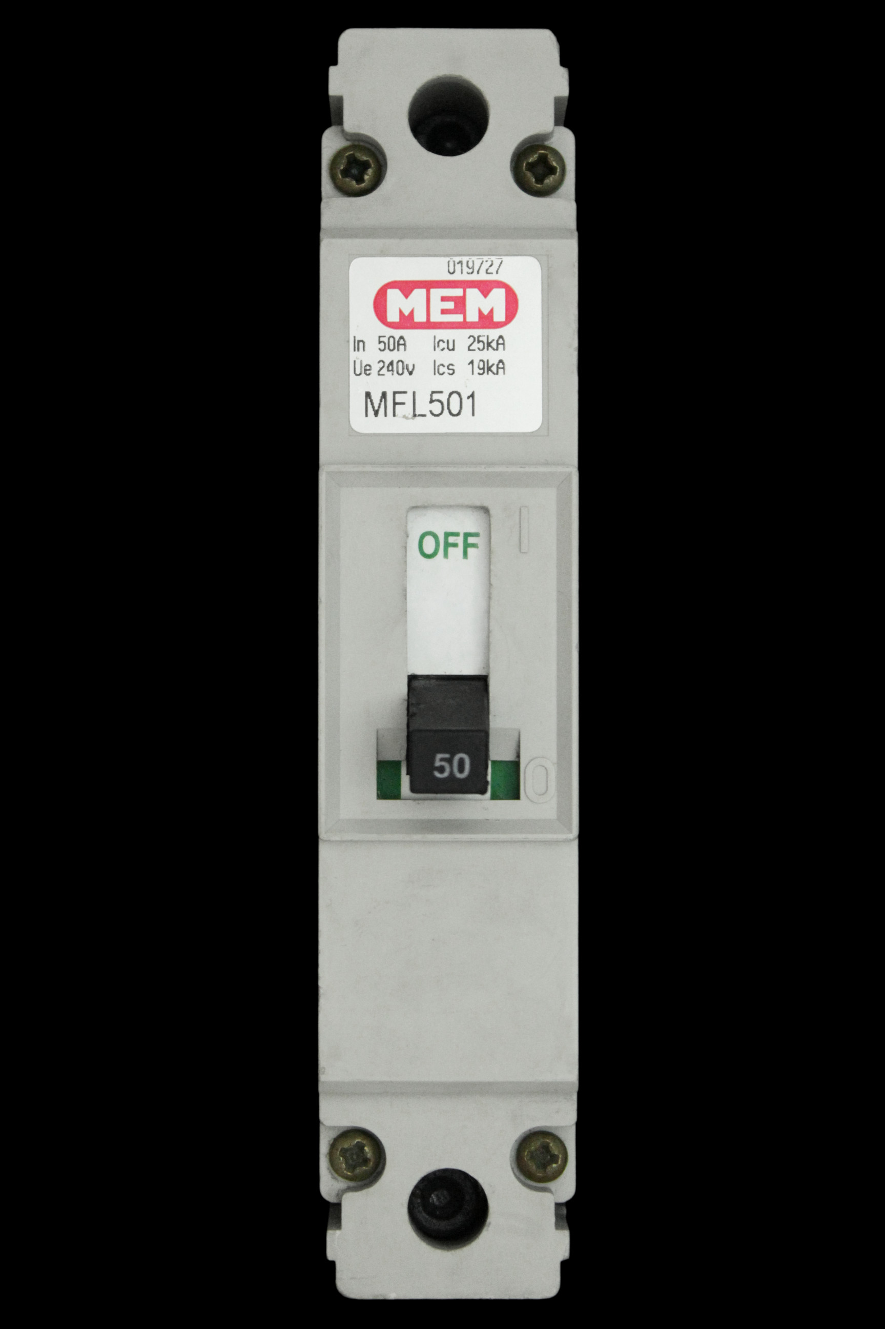 MEM 50 AMP 25kA MCCB MFL501 GREY