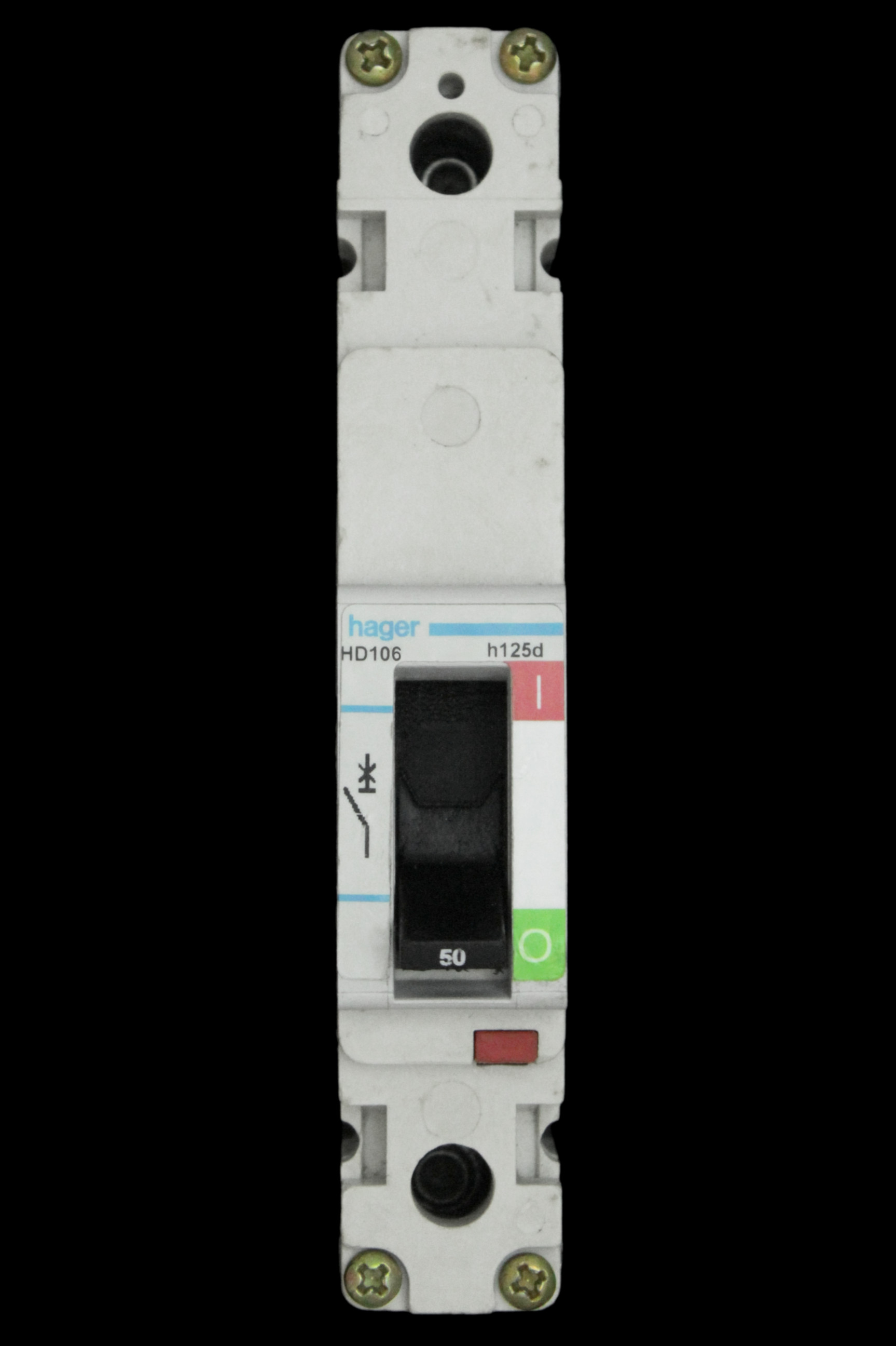 HAGER 50 AMP 16kA MCCB HD106 H125D 314106