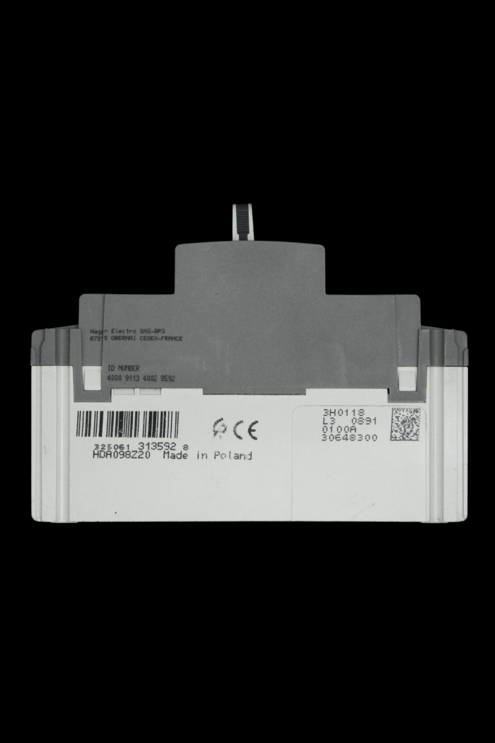 HAGER 100 AMP 18kA MCCB HDA098Z 313592