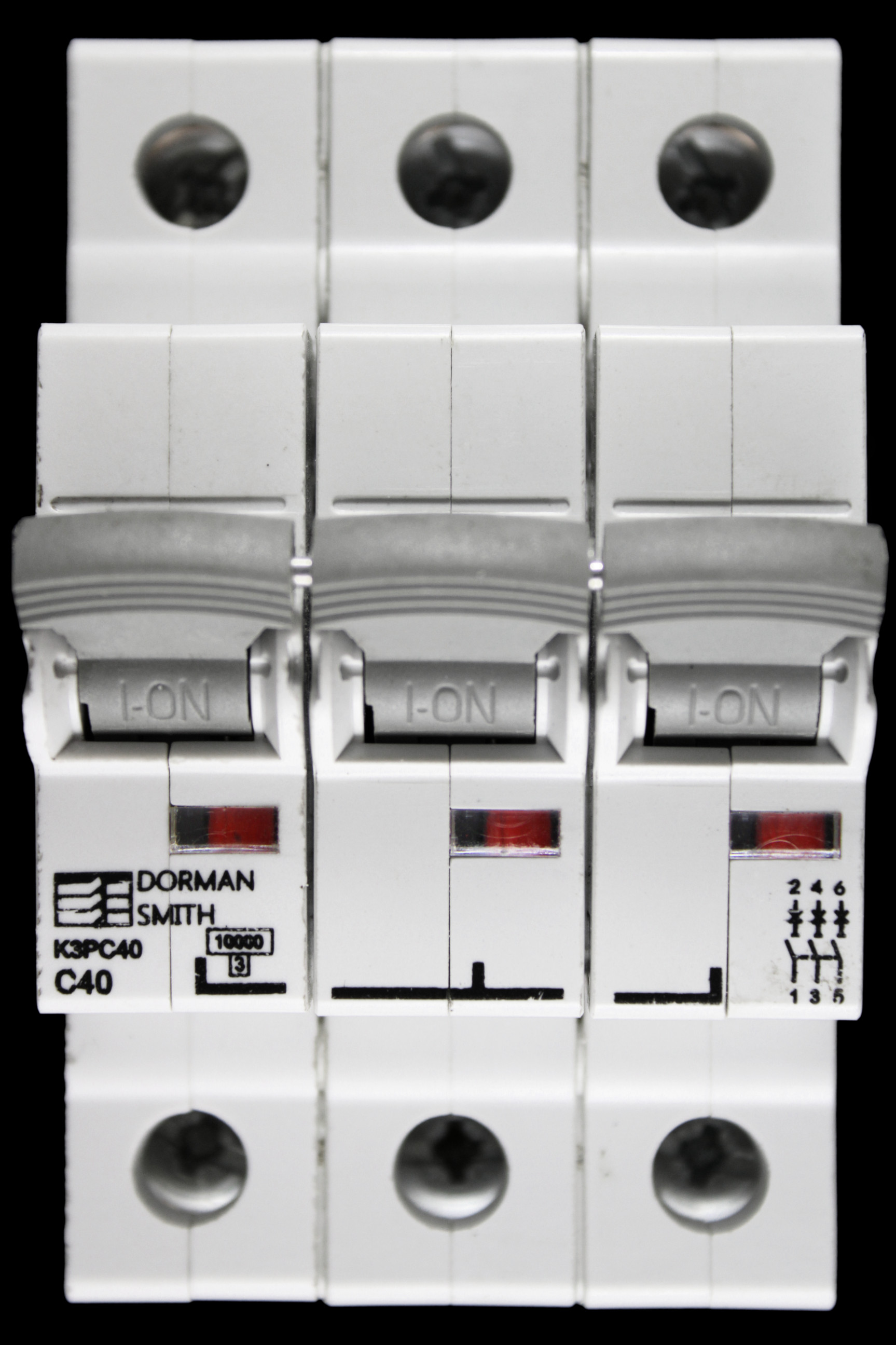 DORMAN SMITH 40 AMP CURVE C 10kA TRIPLE POLE MCB CIRCUIT BREAKER K3PC40