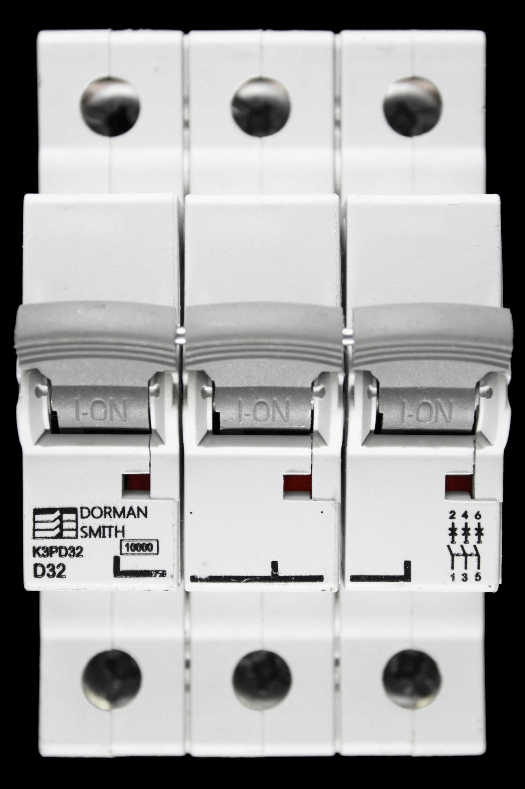 DORMAN SMITH 32 AMP CURVE D 10kA TRIPLE POLE MCB CIRCUIT BREAKER K3PD32