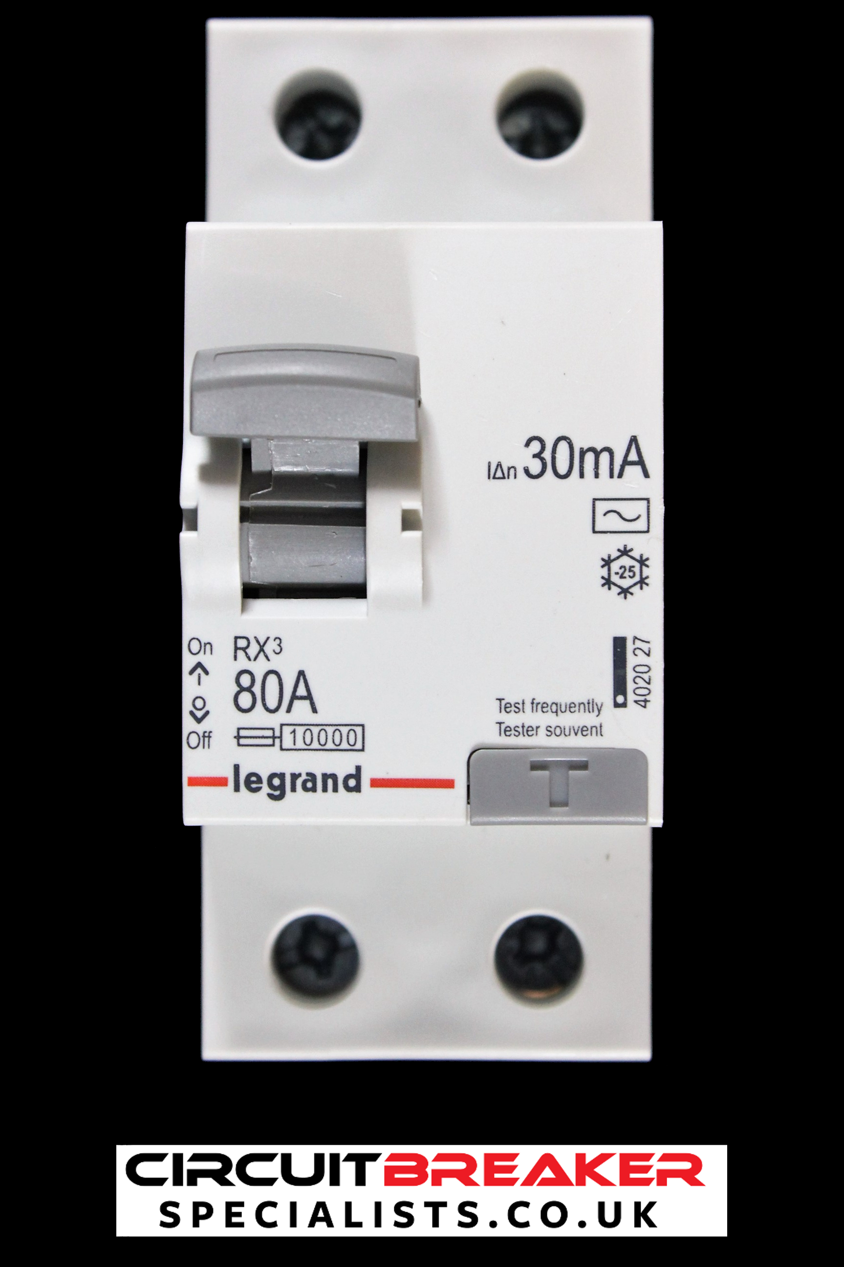 LEGRAND 80 AMP 30mA DOUBLE POLE RCCB RCD TYPE AC RX3 4020 27