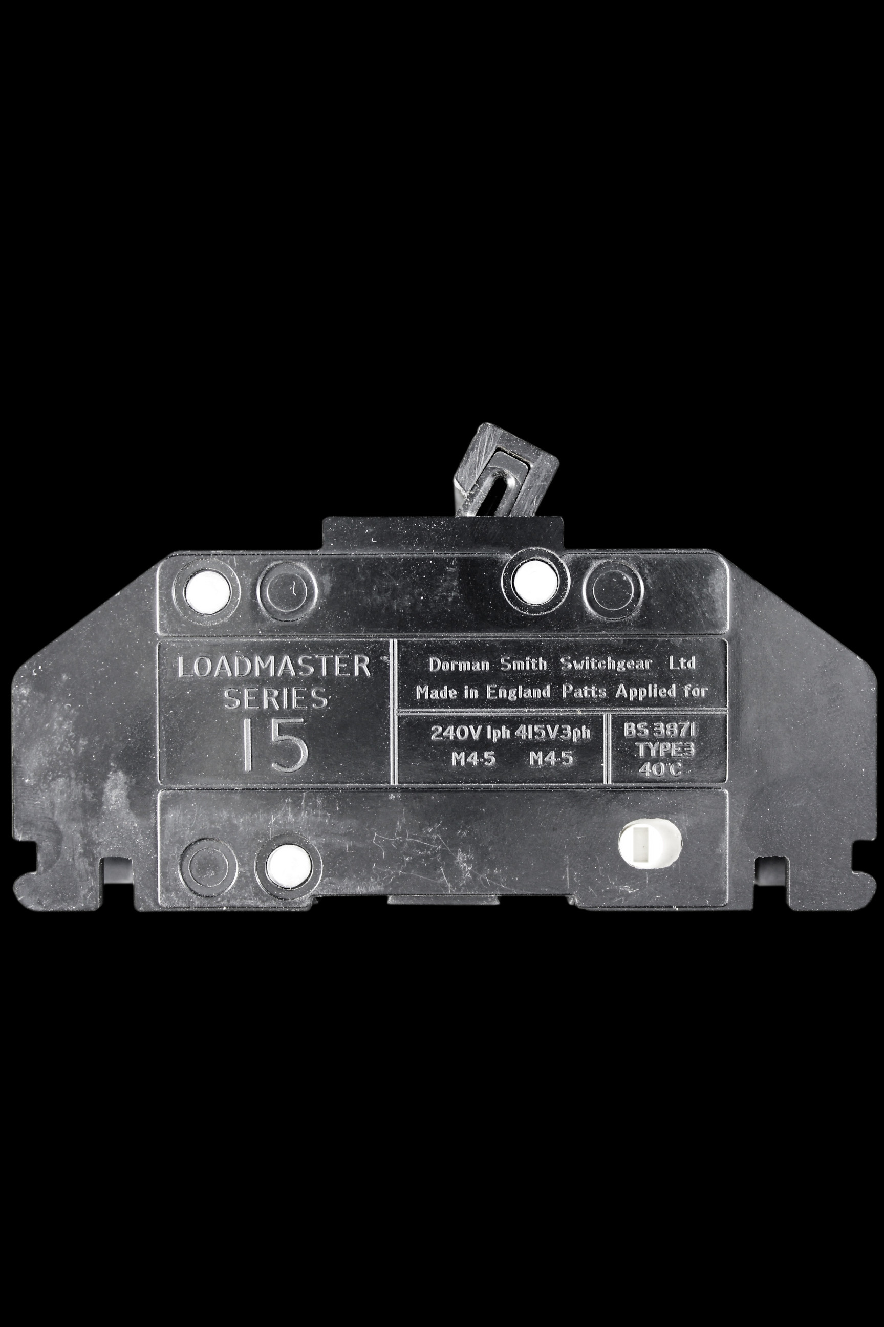 DORMAN SMITH 45 AMP TYPE 3 M4.5 TRIPLE POLE MCB LOADMASTER SERIES 15