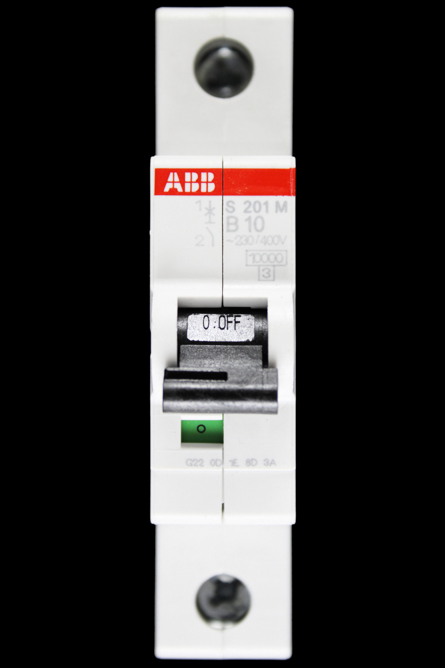 ABB 10 AMP CURVE B 10kA MCB CIRCUIT BREAKER 2CDS271001R0105 S201M