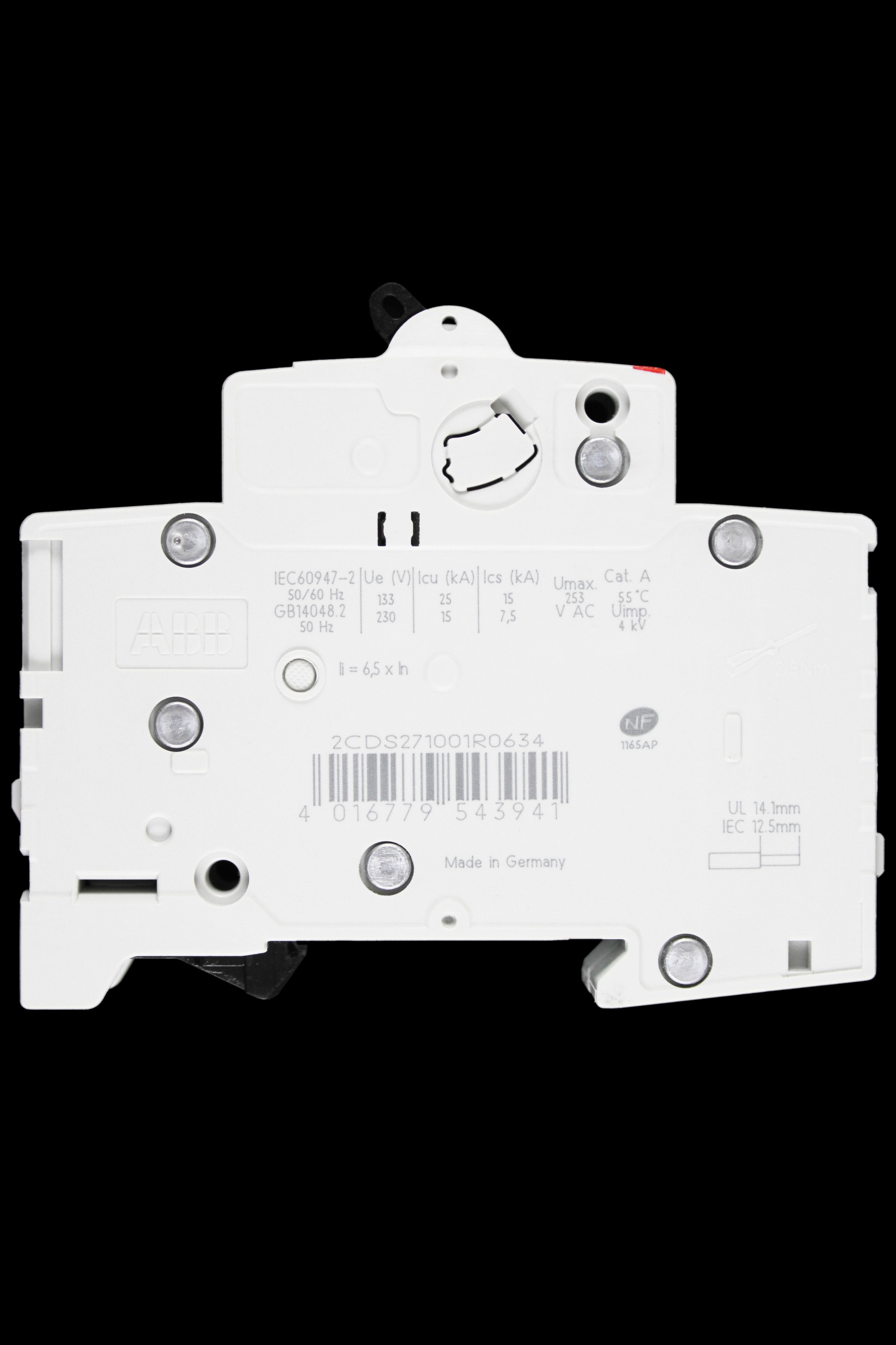 ABB 63 AMP CURVE C 10kA MCB CIRCUIT BREAKER 2CDS271001R0634 S201M