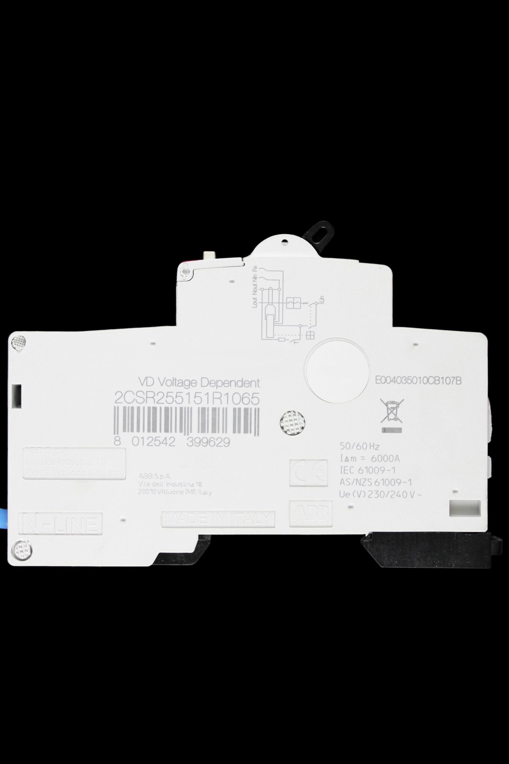 ABB 6 AMP CURVE B 6kA 30mA RCBO TYPE A DSE201 2CSR255151R1065