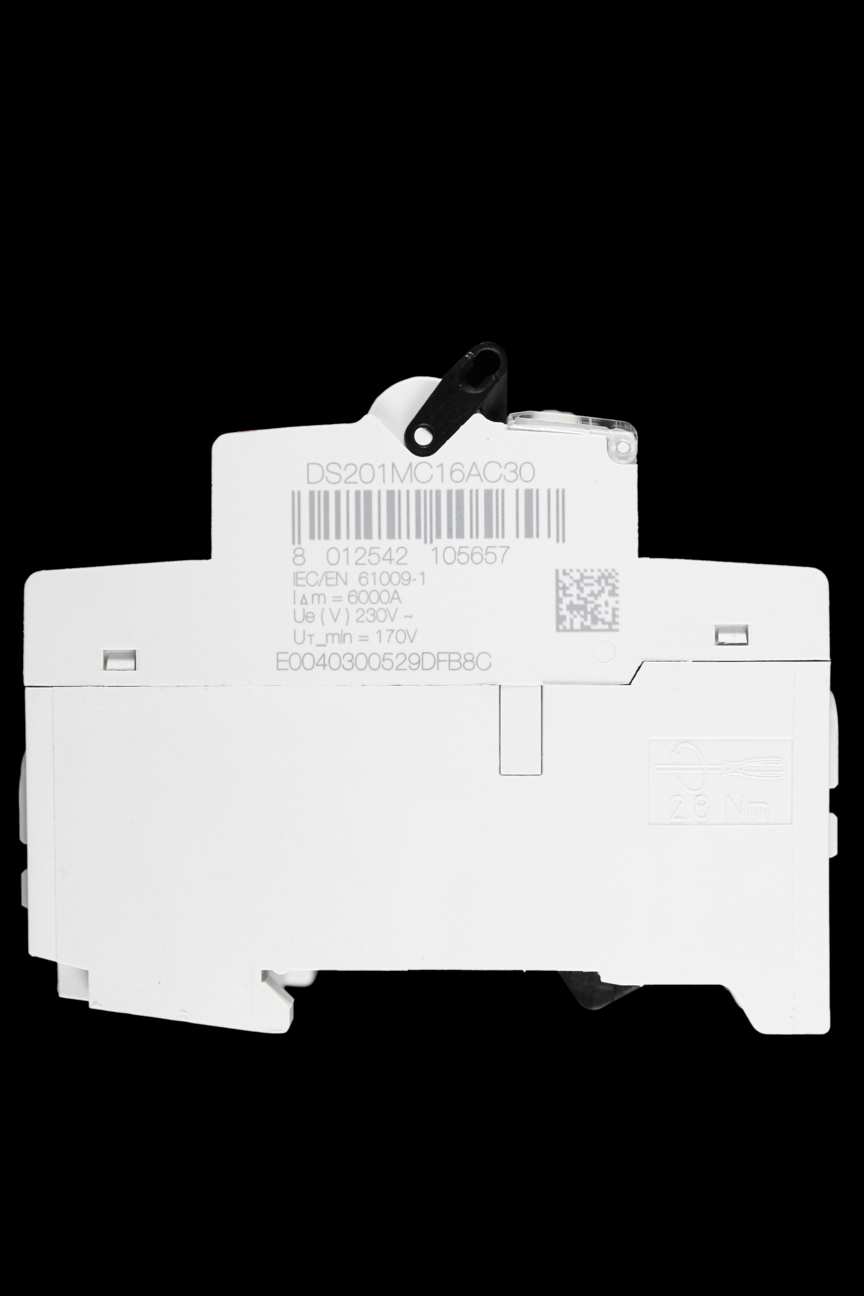 ABB 16 AMP CURVE C 10kA 30mA DOUBLE POLE RCBO TYPE AC DS201M 2CSR275040R1164