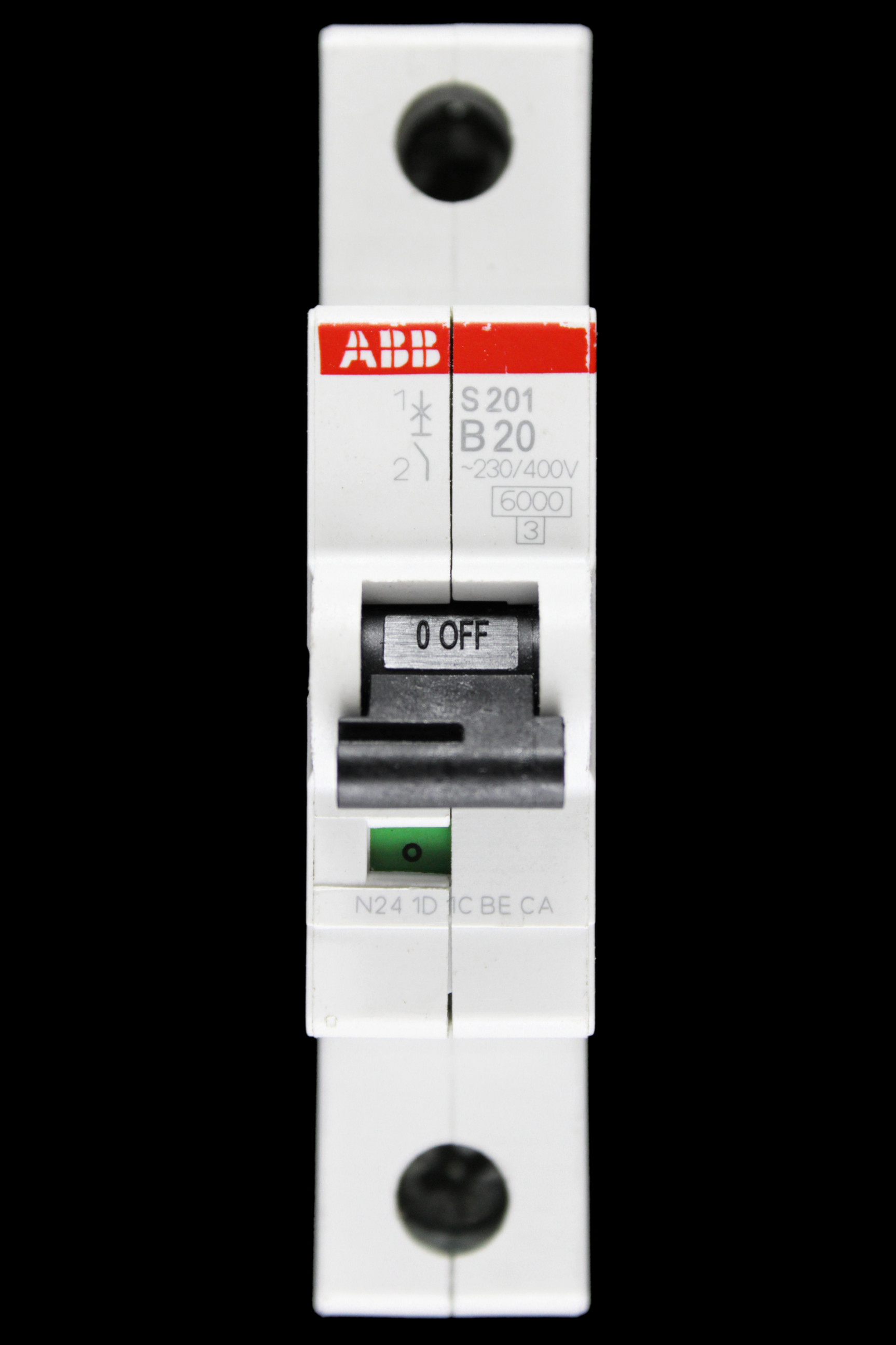 ABB 20 AMP CURVE B 6kA MCB CIRCUIT BREAKER 2CDS251001R0205 S201