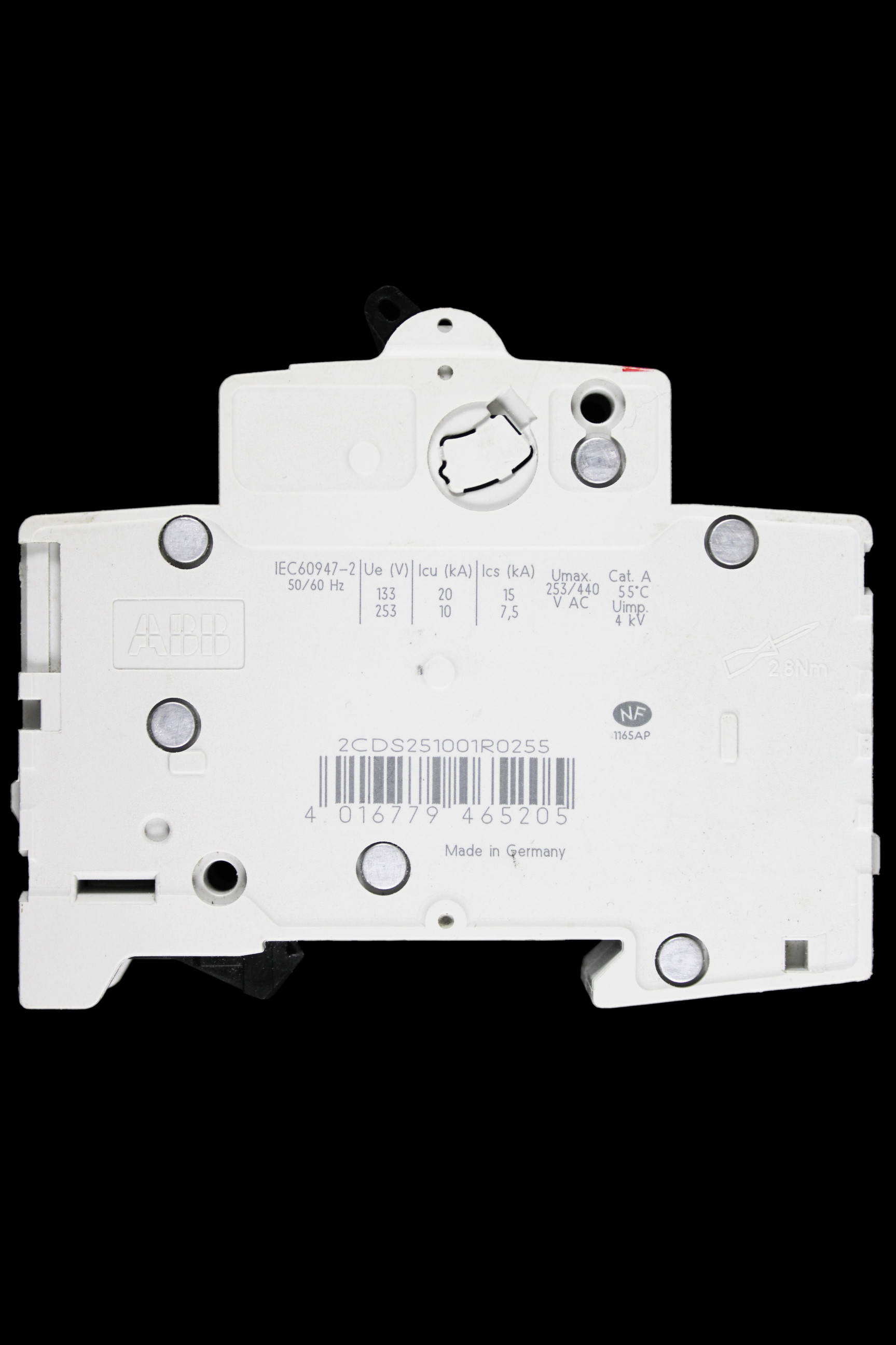 ABB 25 AMP CURVE B 6kA MCB CIRCUIT BREAKER 2CDS251001R0255 S201