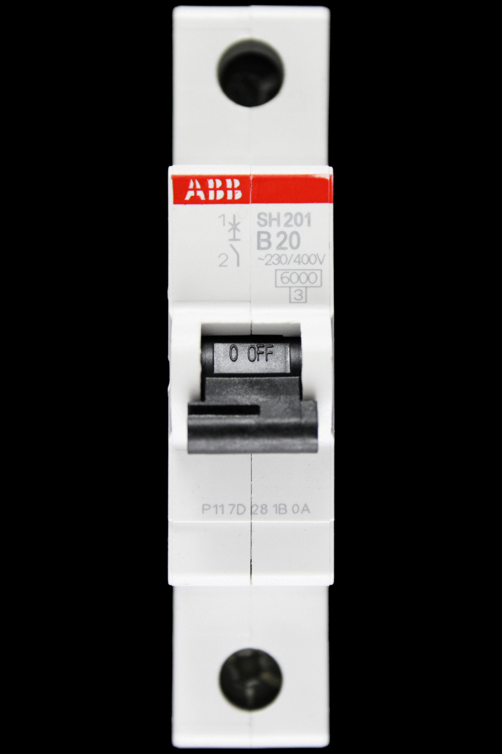 ABB 20 AMP CURVE B 6kA MCB CIRCUIT BREAKER 2CDS211001R0205 SH201