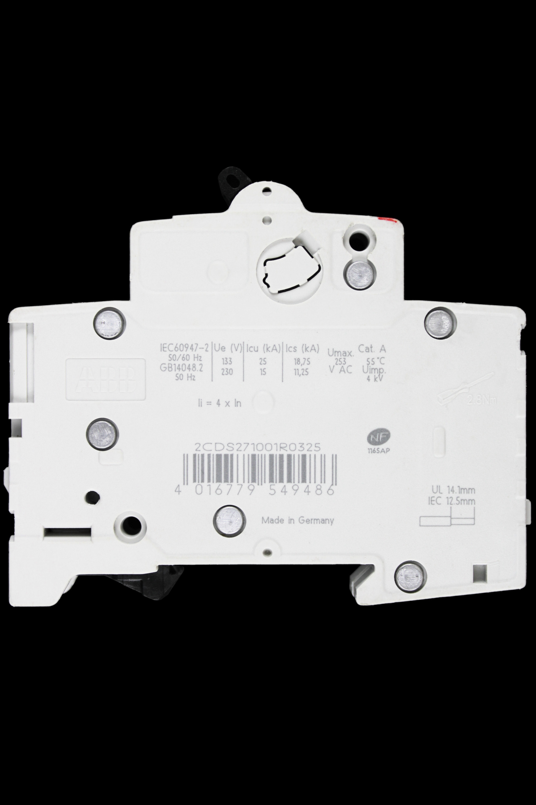ABB 32 AMP CURVE B 10kA MCB CIRCUIT BREAKER 2CDS271001R0325 S201M