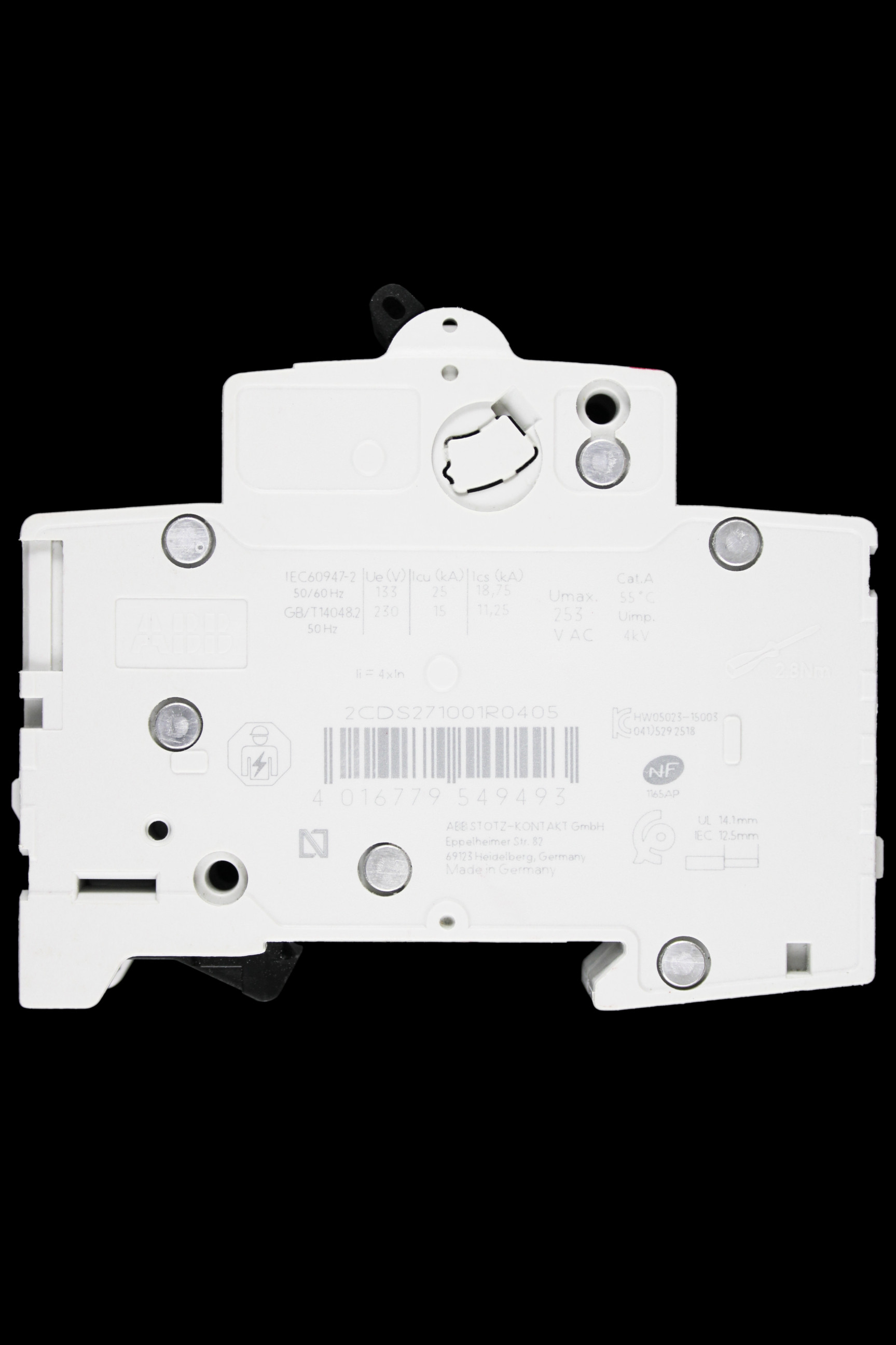 ABB 40 AMP CURVE B 10kA MCB CIRCUIT BREAKER 2CDS271001R0405 S201M