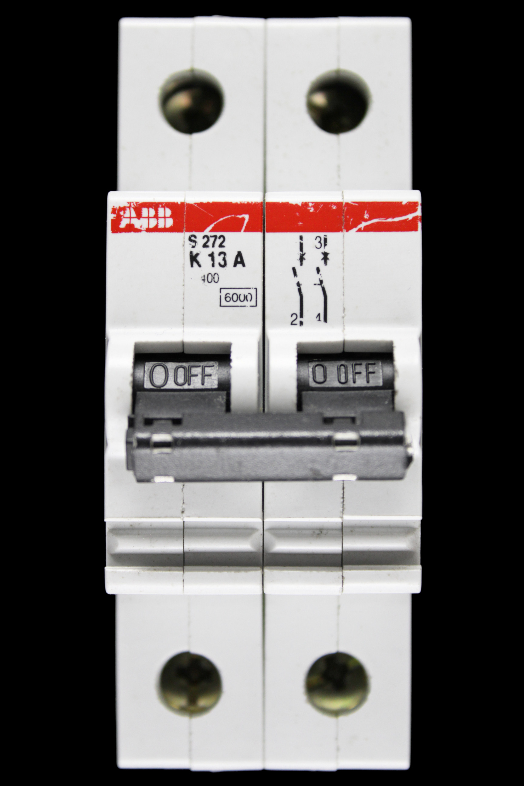 ABB 13 AMP CURVE K 6kA DOUBLE POLE MCB CIRCUIT BREKAER S272