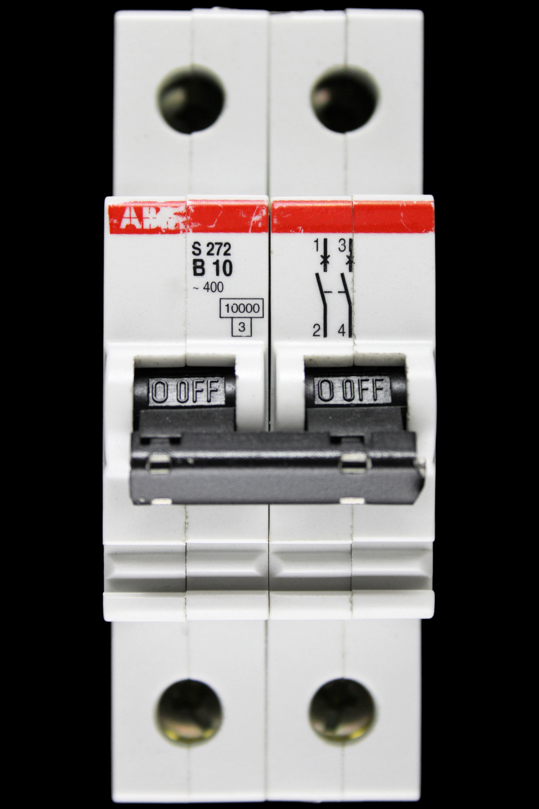 ABB 10 AMP CURVE B 10kA DOUBLE POLE MCB CIRCUIT BREKAER S272