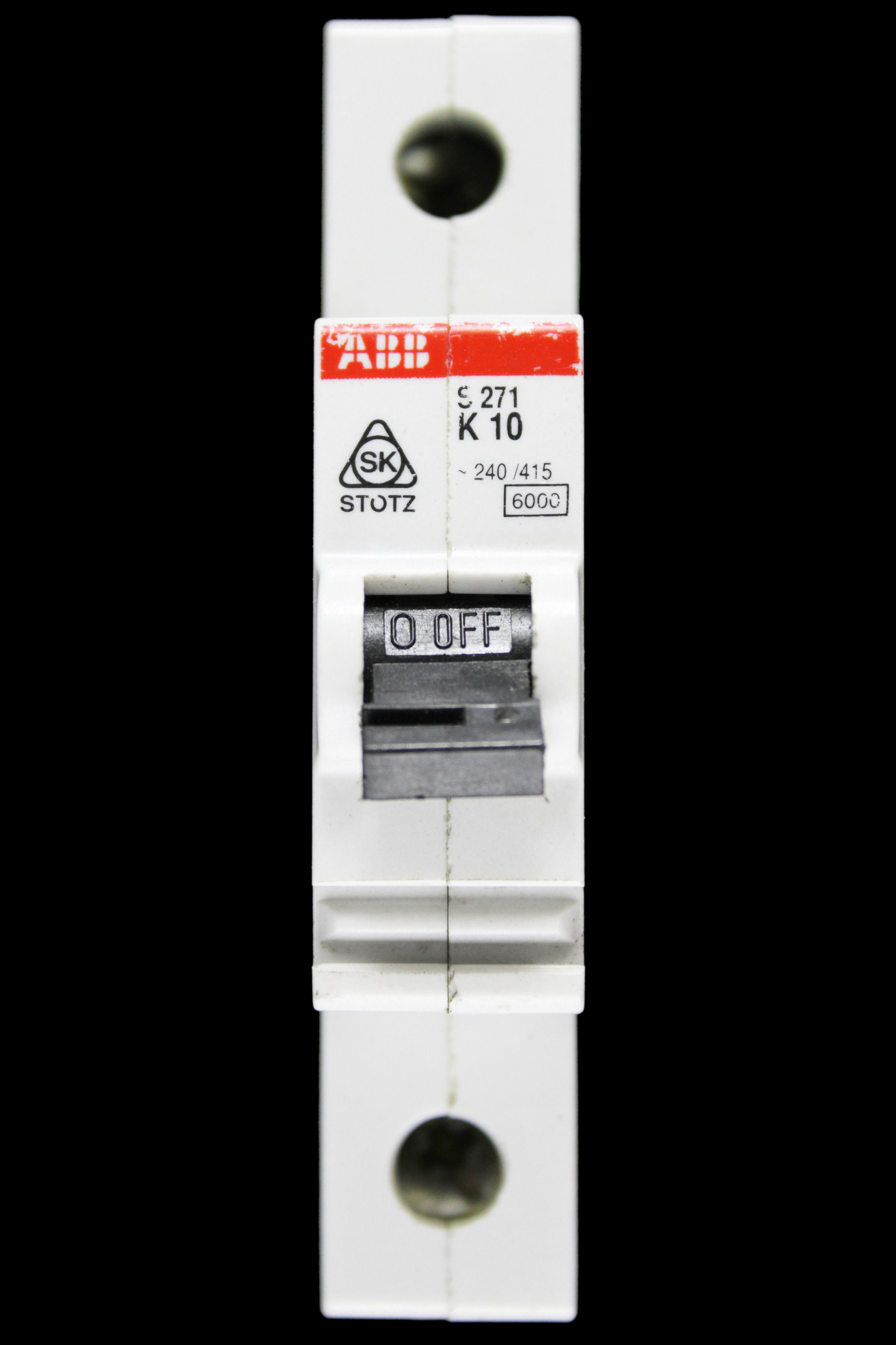 ABB 10 AMP CURVE K 6kA MCB CIRCUIT BREAKER 240/415V S271
