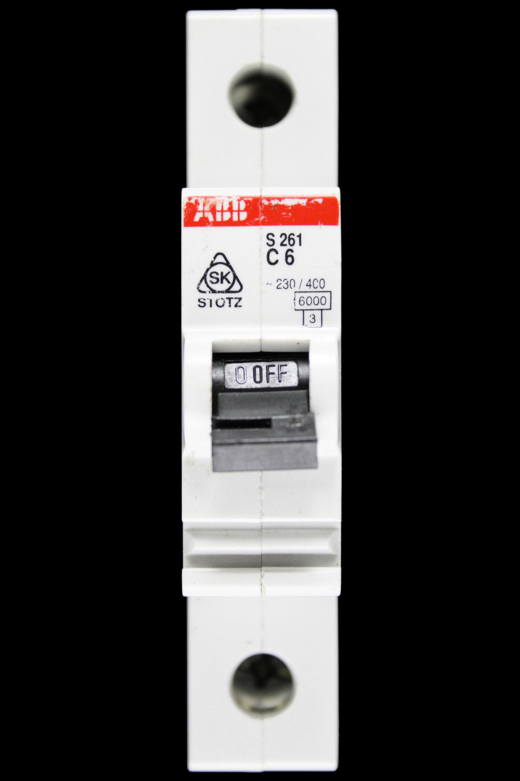 ABB 6 AMP CURVE C 6kA MCB CIRCUIT BREAKER S261