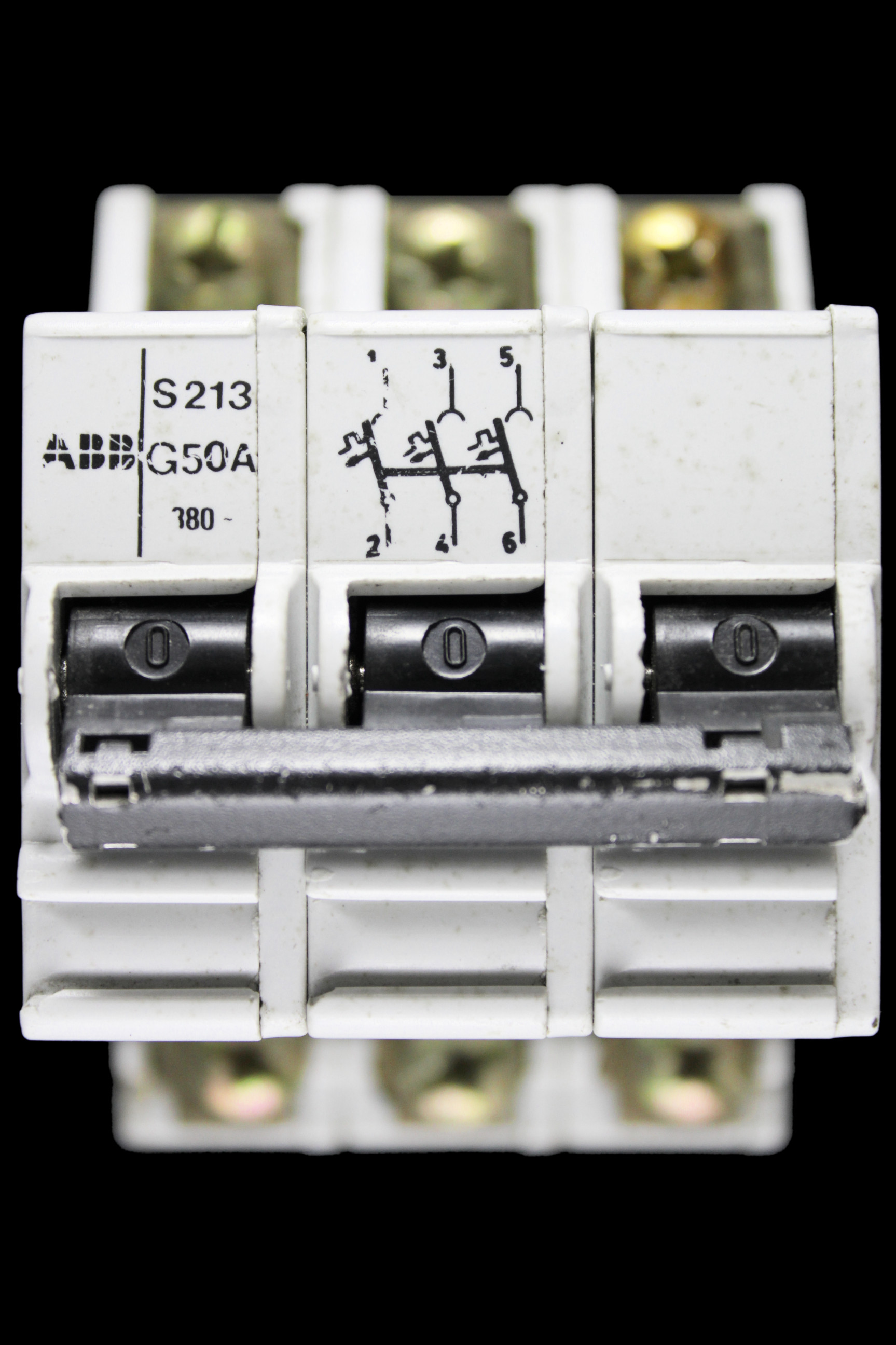 ABB 50 AMP CURVE G TRIPLE POLE MCB CIRCUIT BREAKER S213