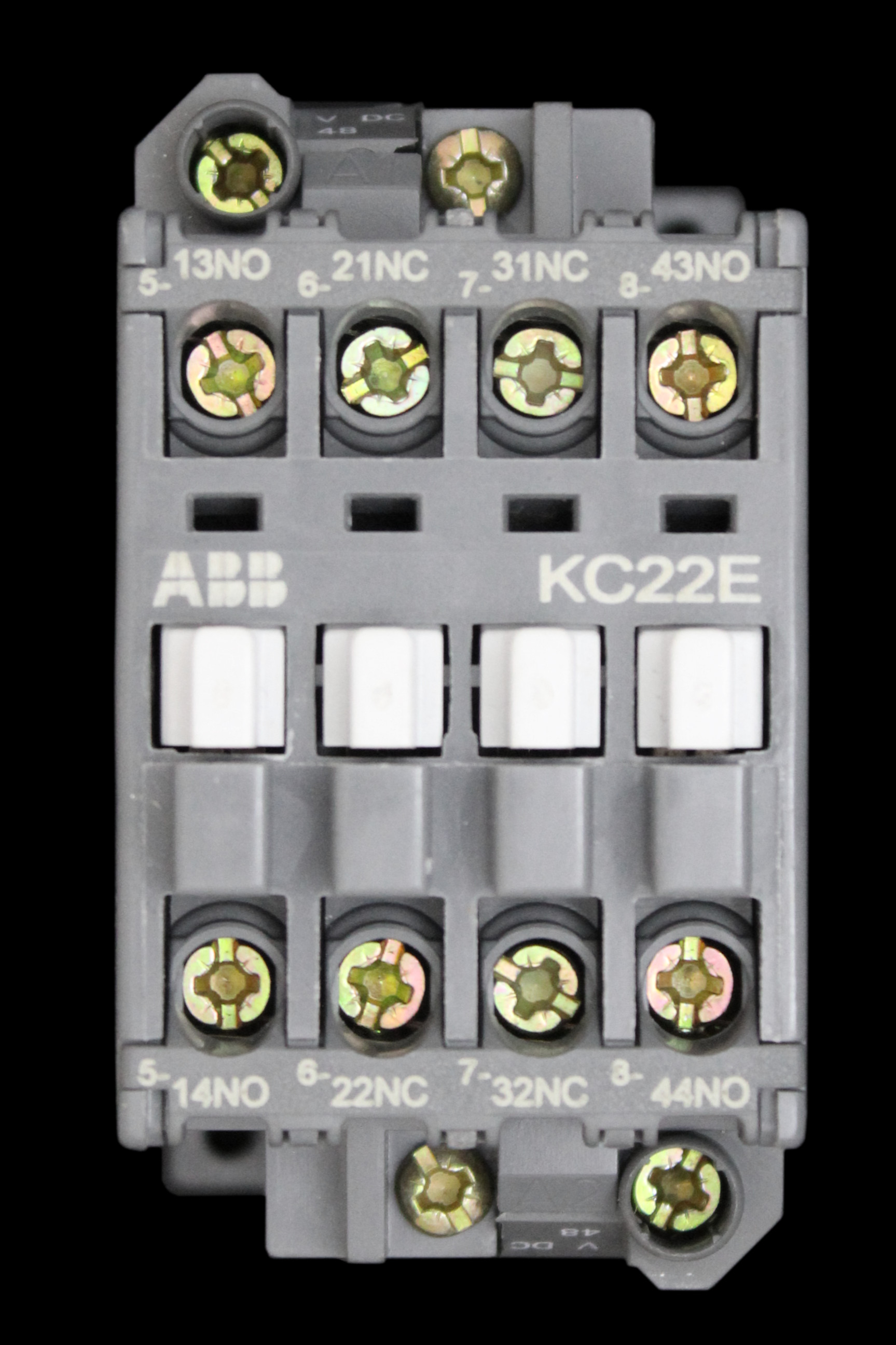 ABB 10 AMP 2NO 2NC CONTACTOR 48VDC COIL KC22E FPH1413001R1226