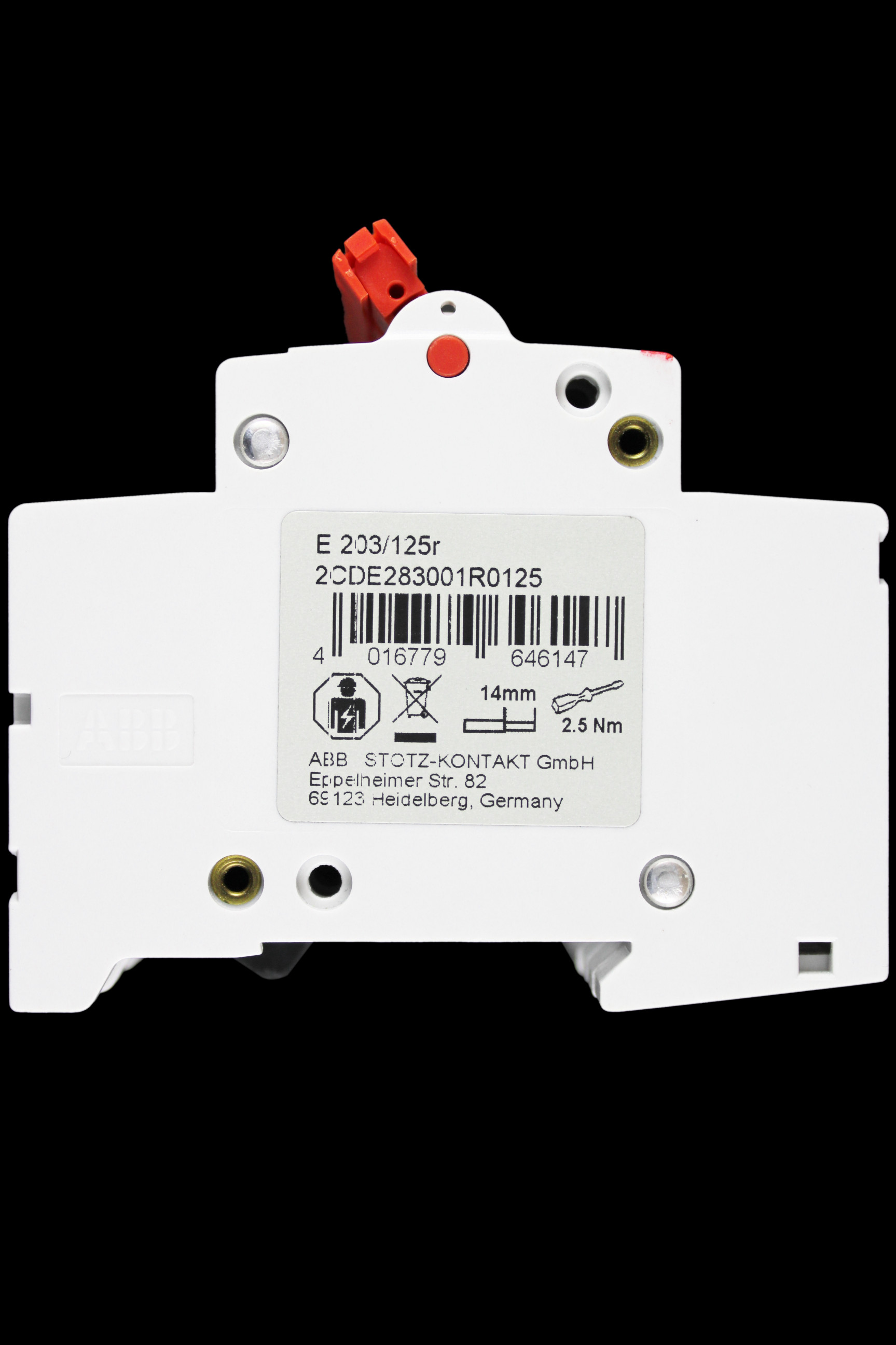 ABB 125 AMP TRIPLE POLE MAIN SWITCH E203-125A 2CDE283001R0125