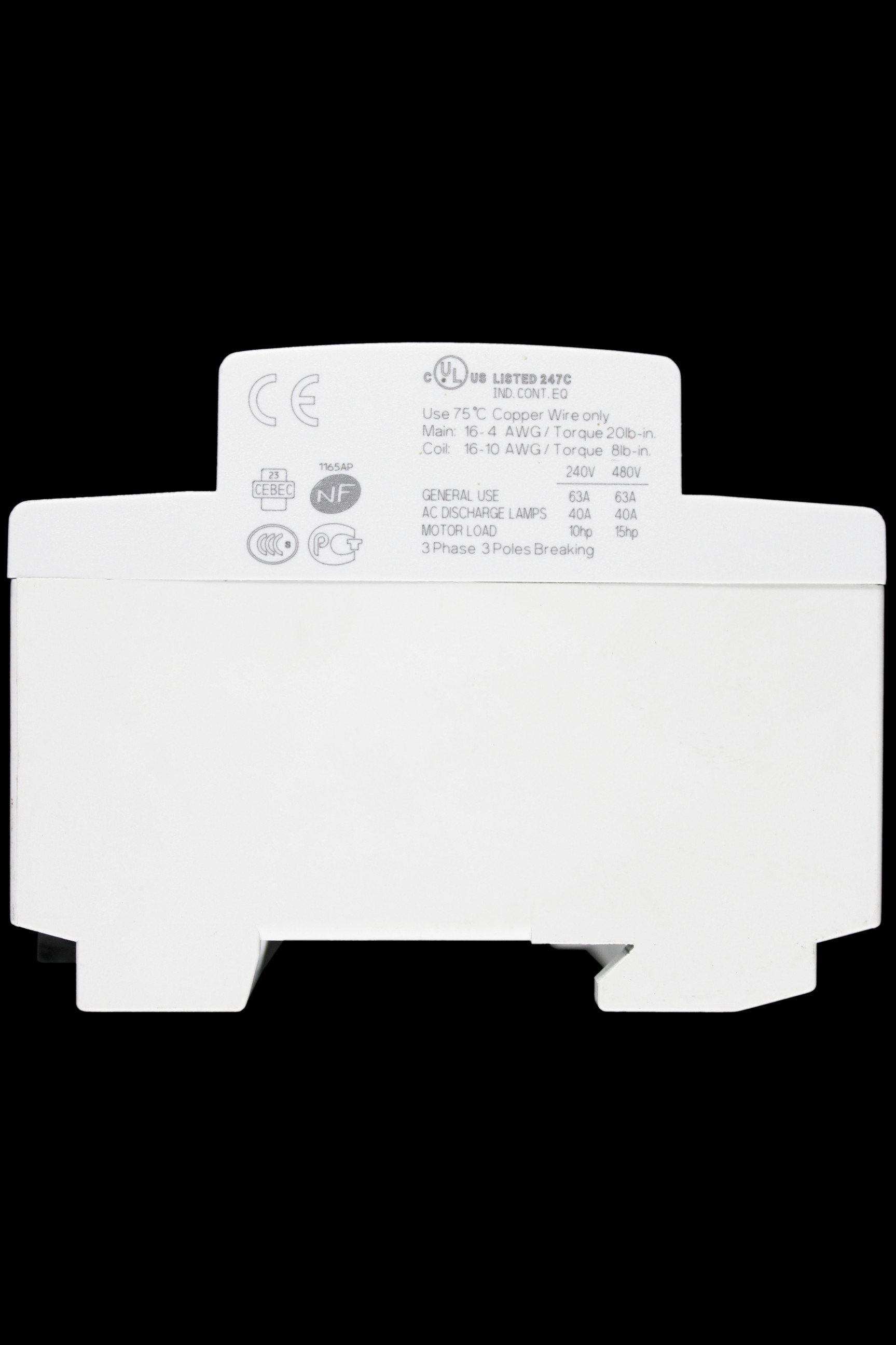 ABB 63 AMP FOUR POLE NO CONTACTOR 230V AC/DC COIL ESB 63-40