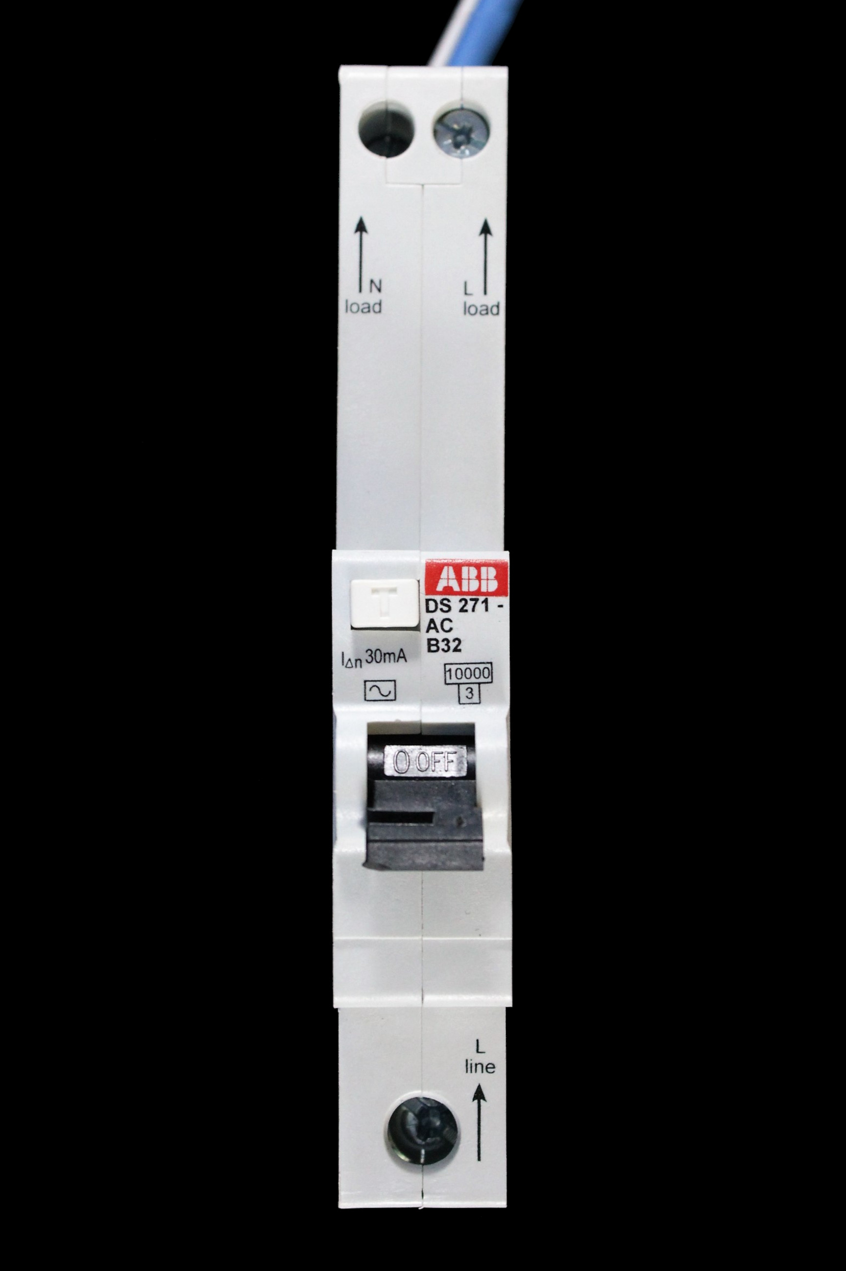 ABB 32 AMP CURVE B 10kA 30mA RCBO TYPE AC DS271 AC-B32/0.03 2CSR175092R1325