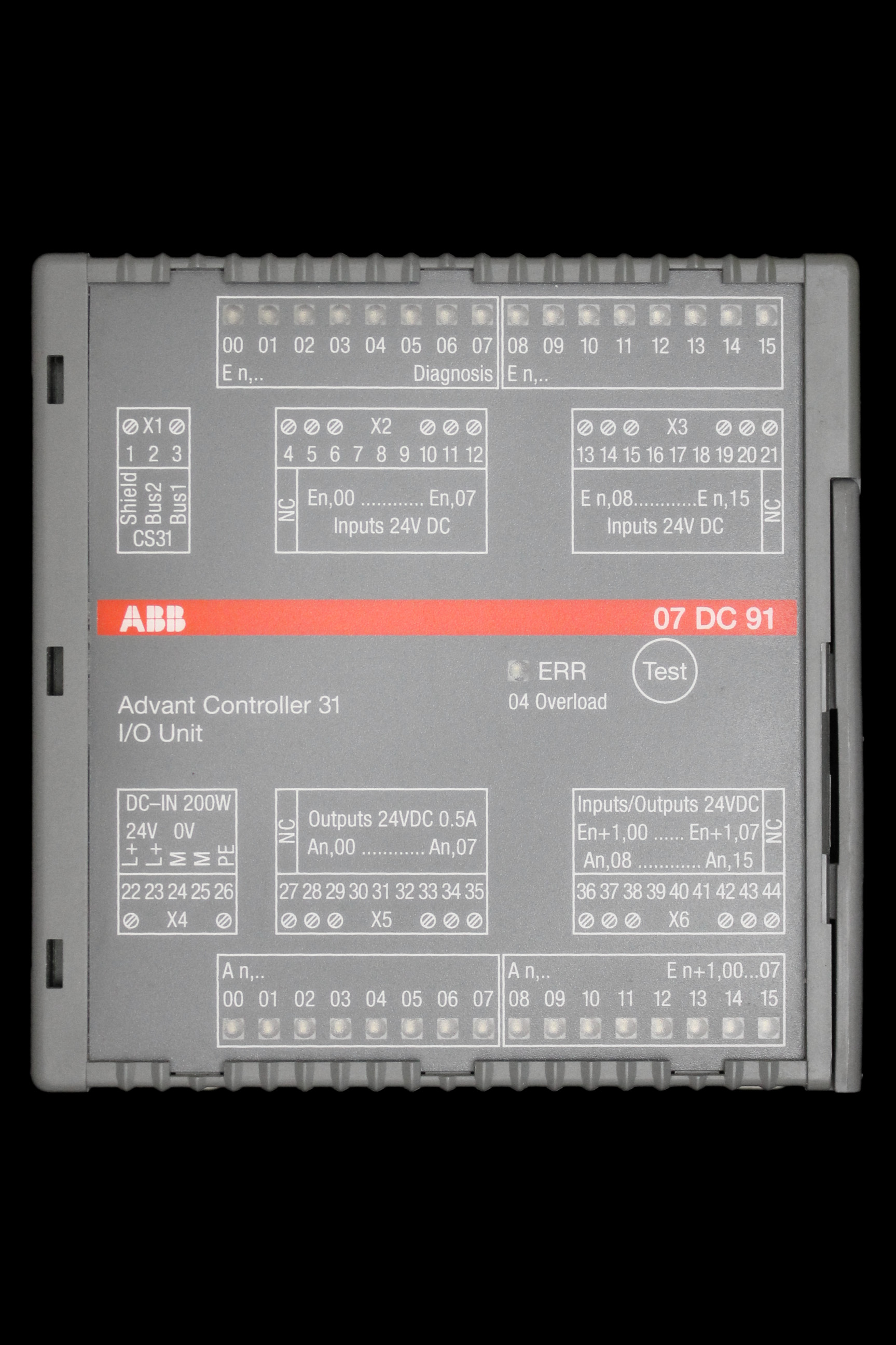 ABB ADVANT CONTROLLER 31 I/O UNIT 07DC91 E2 GJR5251400R0202