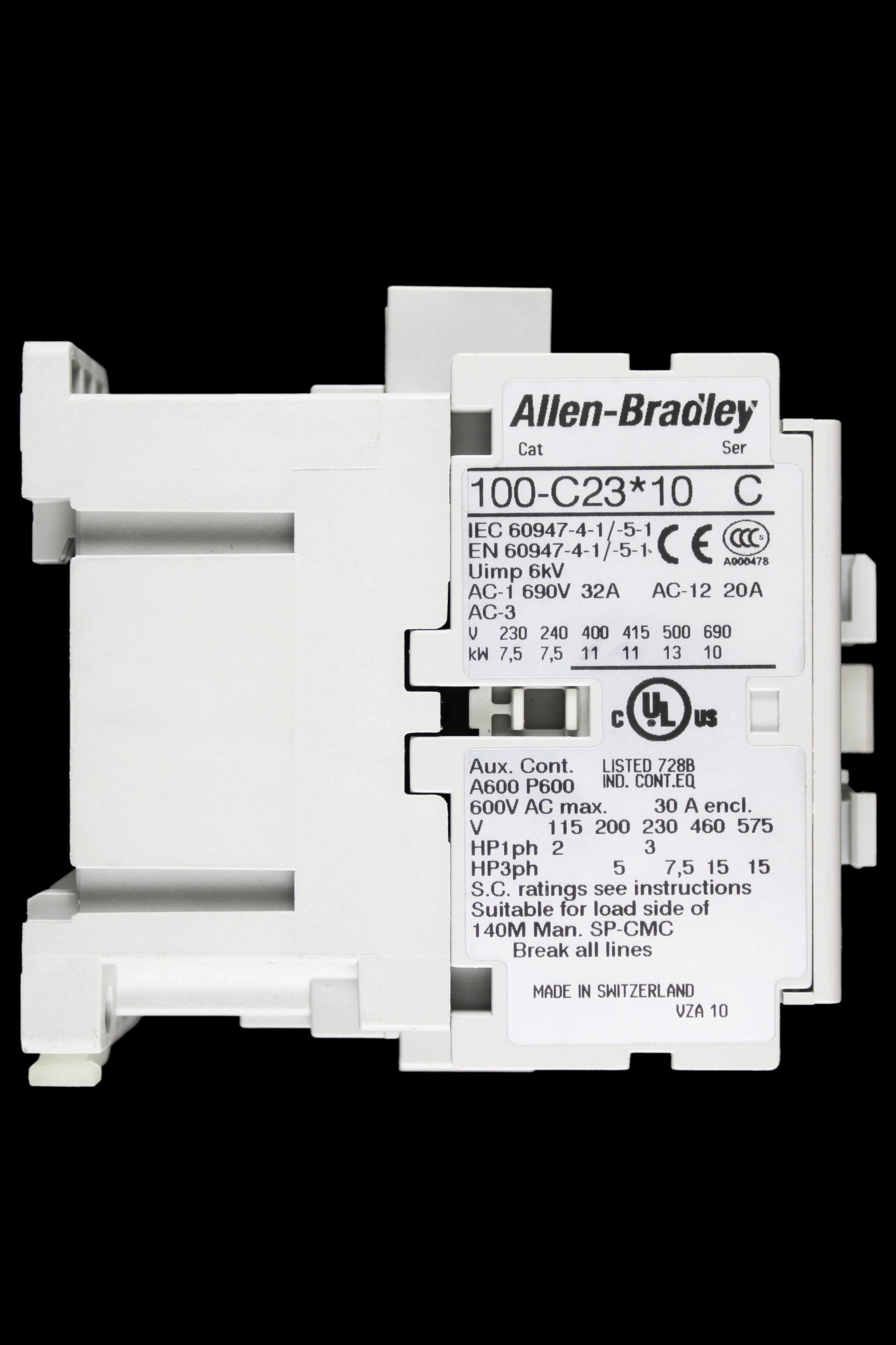ALLEN BRADLEY 11kW TRIPLE POLE NO CONTACTOR 110V COIL 100-C23KD10