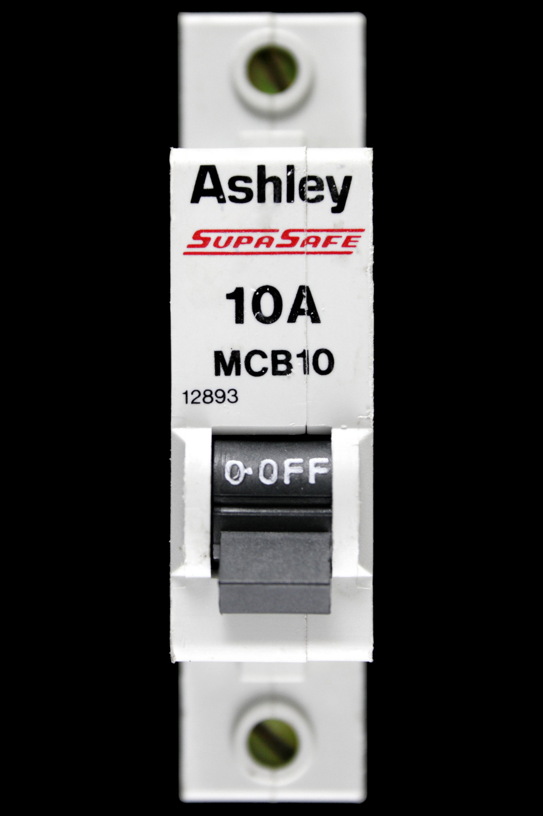 ASHLEY 10 AMP TYPE 1 M6 MCB CIRCUIT BREAKER SUPASAFE MCB10 12893