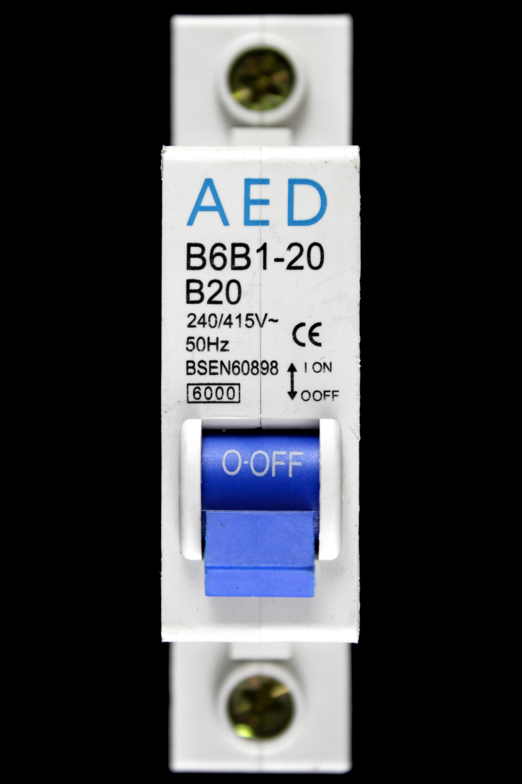 AED 20 AMP CURVE B 6kA MCB CIRCUIT BREAKER B6B1-20