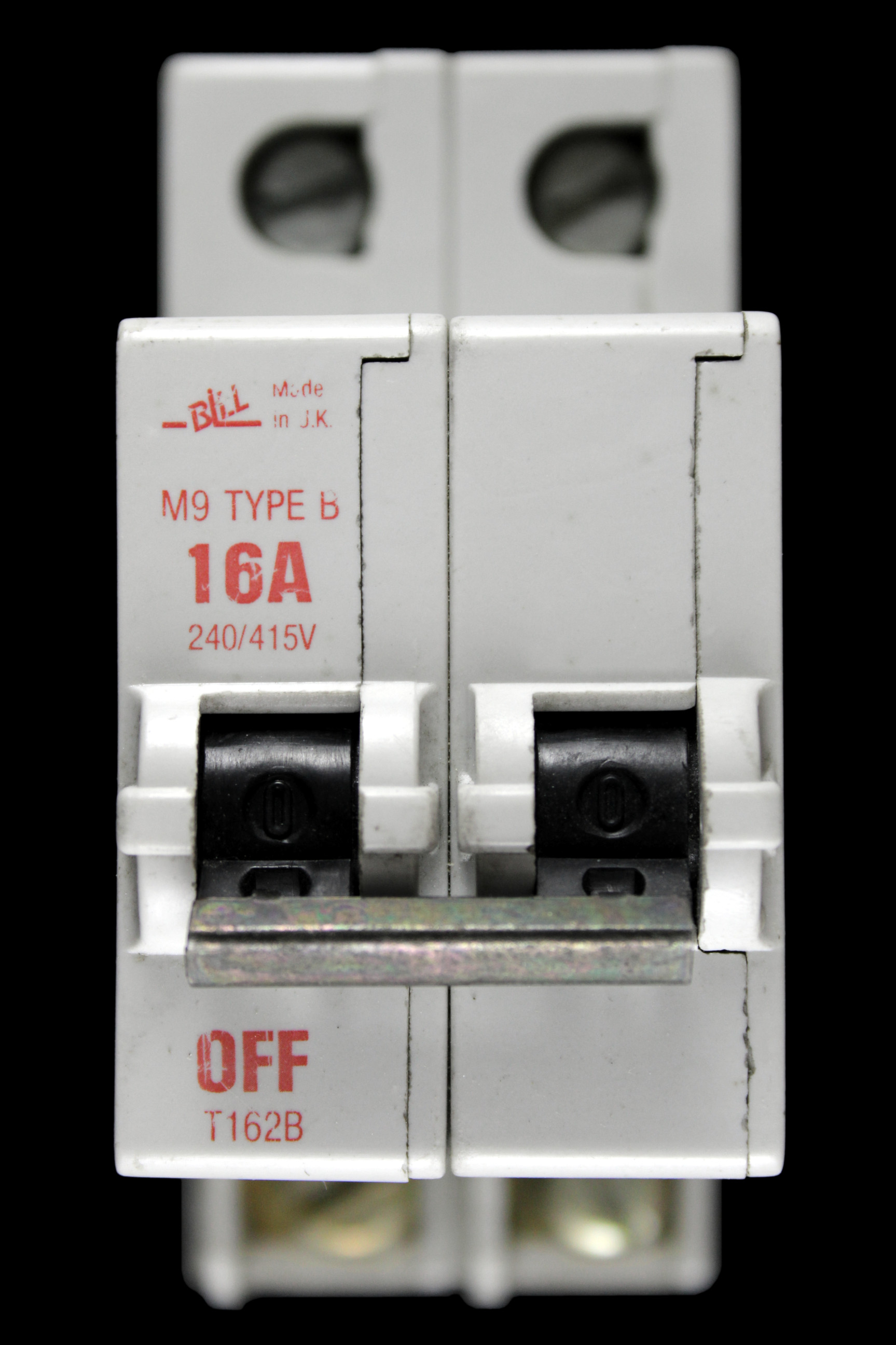 BILL 16 AMP CURVE B M9 DOUBLE POLE MCB CIRCUIT BREAKER T162B