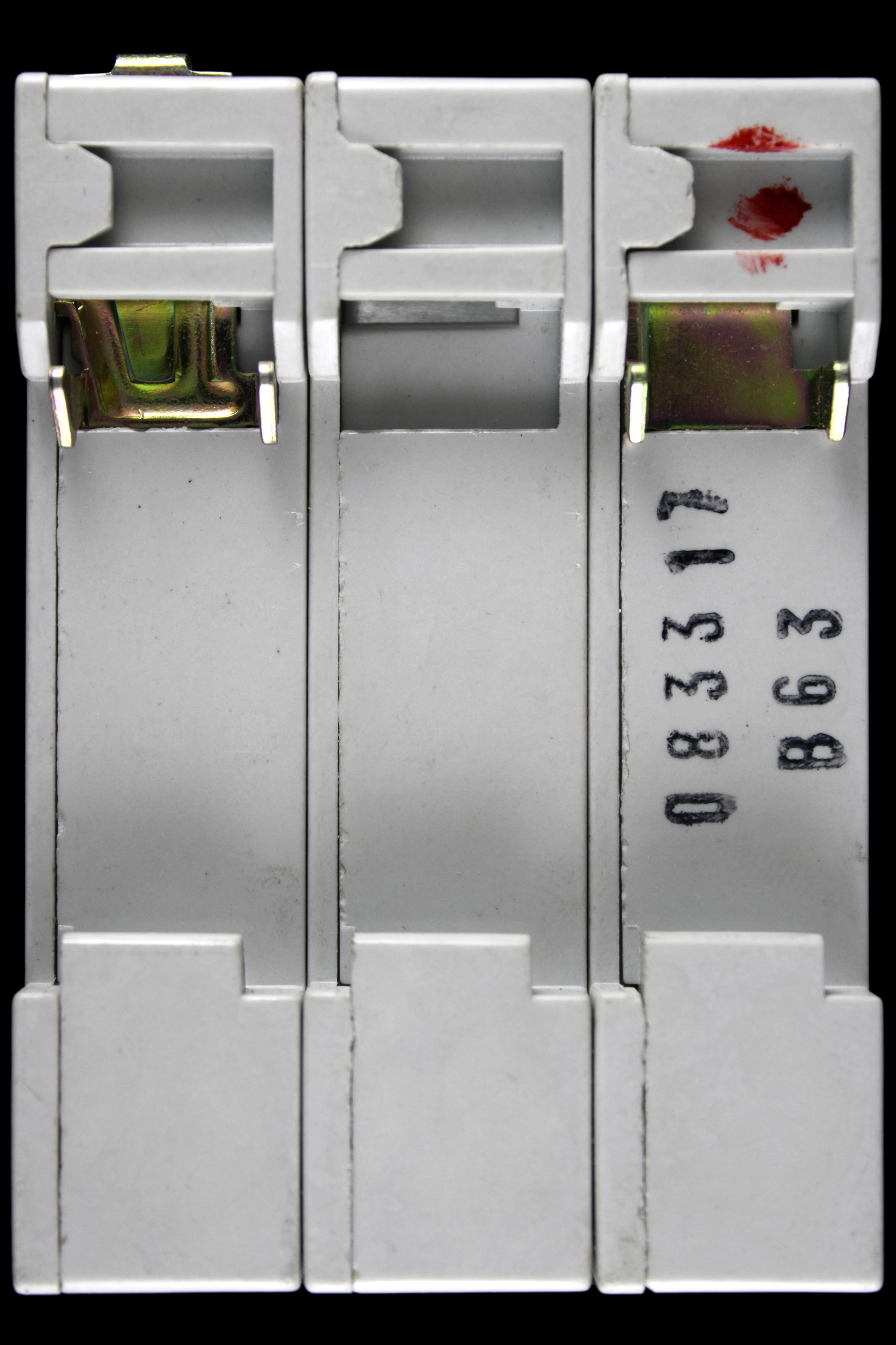 BILL 63 AMP CURVE B 6kA TRIPLE POLE MCB CIRCUIT BREAKER T633B RED