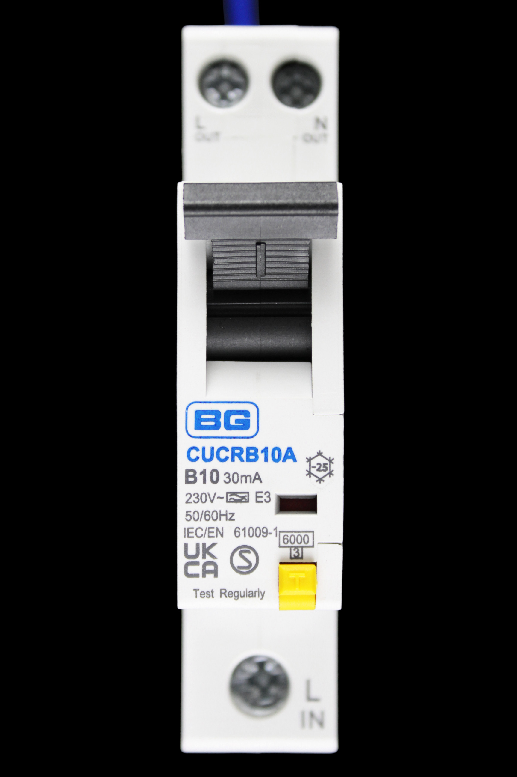BG BRITISH GENERAL 10 AMP CURVE B 6kA 30mA RCBO TYPE A CUCRB10A