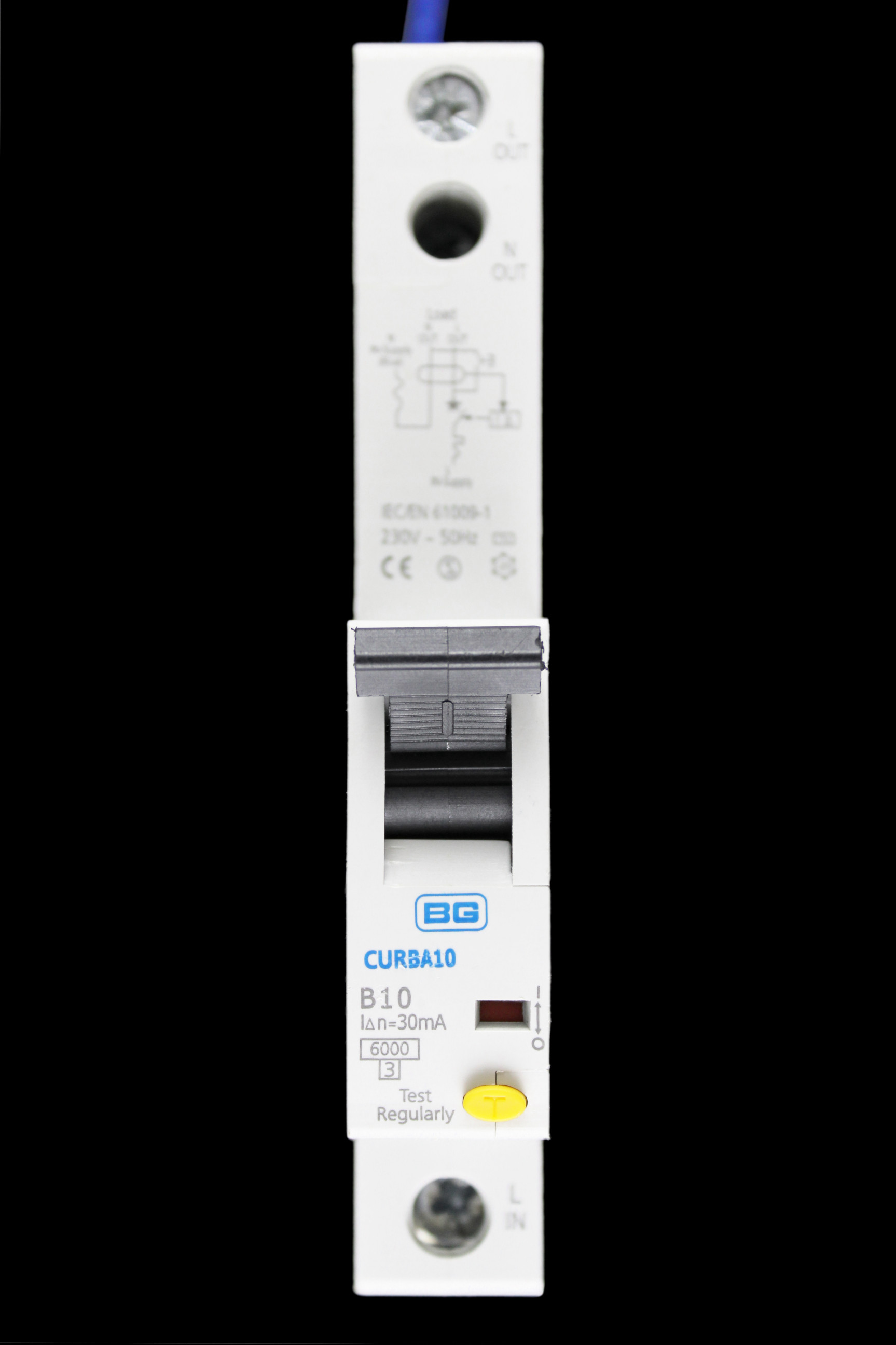 BG BRITISH GENERAL 10 AMP CURVE B 6kA 30mA RCBO TYPE AC CURBA10
