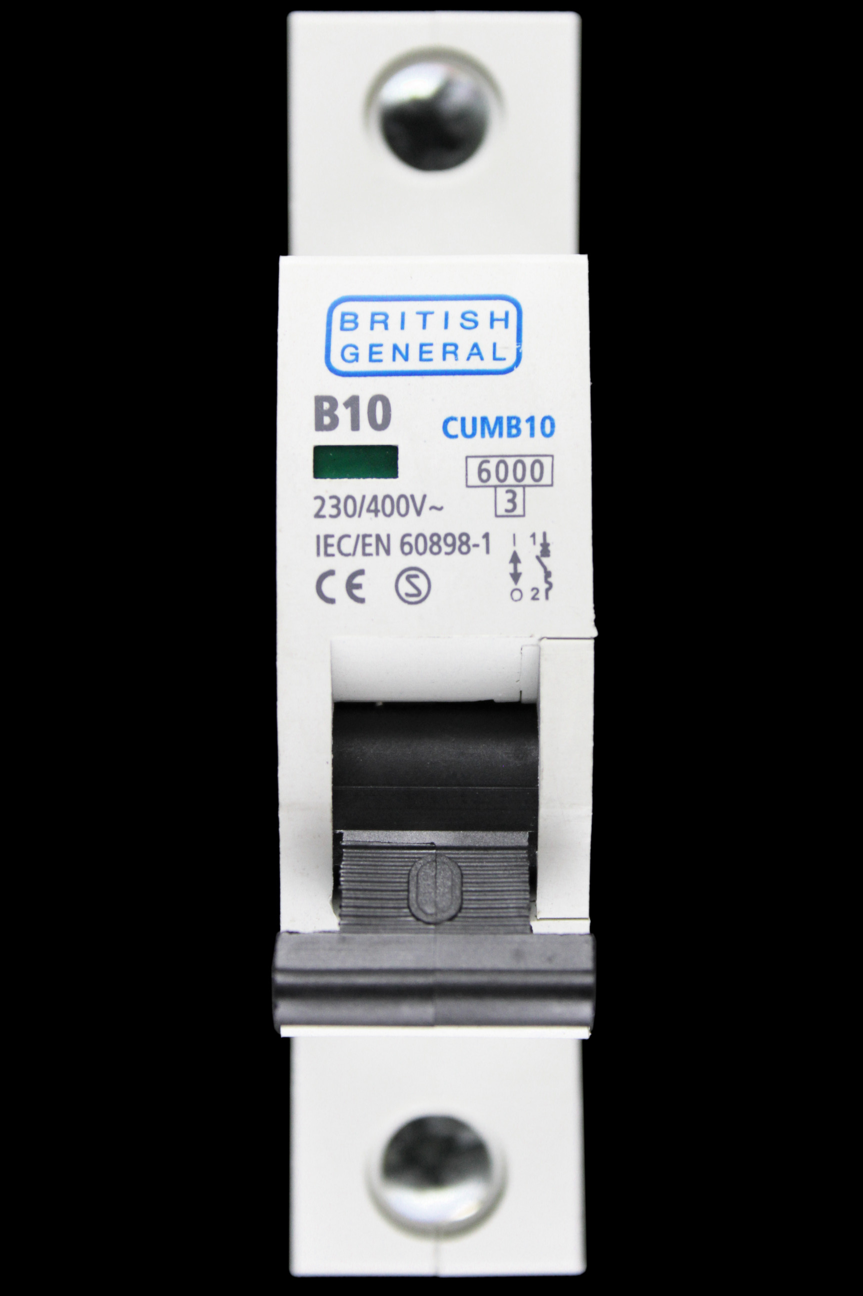 BG BRITISH GENERAL 10 AMP CURVE B 6kA MCB CIRCUIT BREAKER CUMB10 S3
