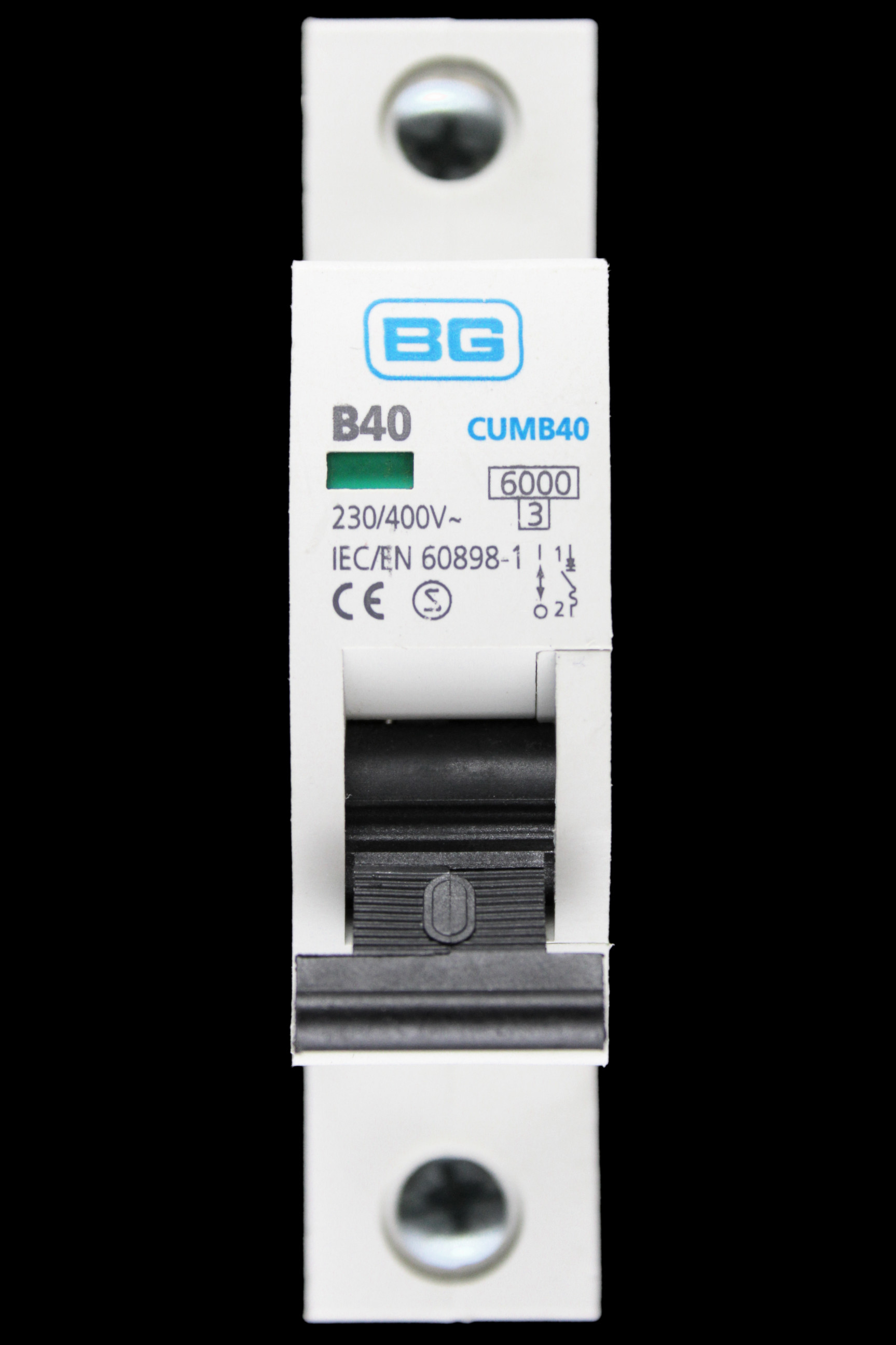 BG BRITISH GENERAL 40 AMP CURVE B 6kA MCB CIRCUIT BREAKER CUMB40 S3