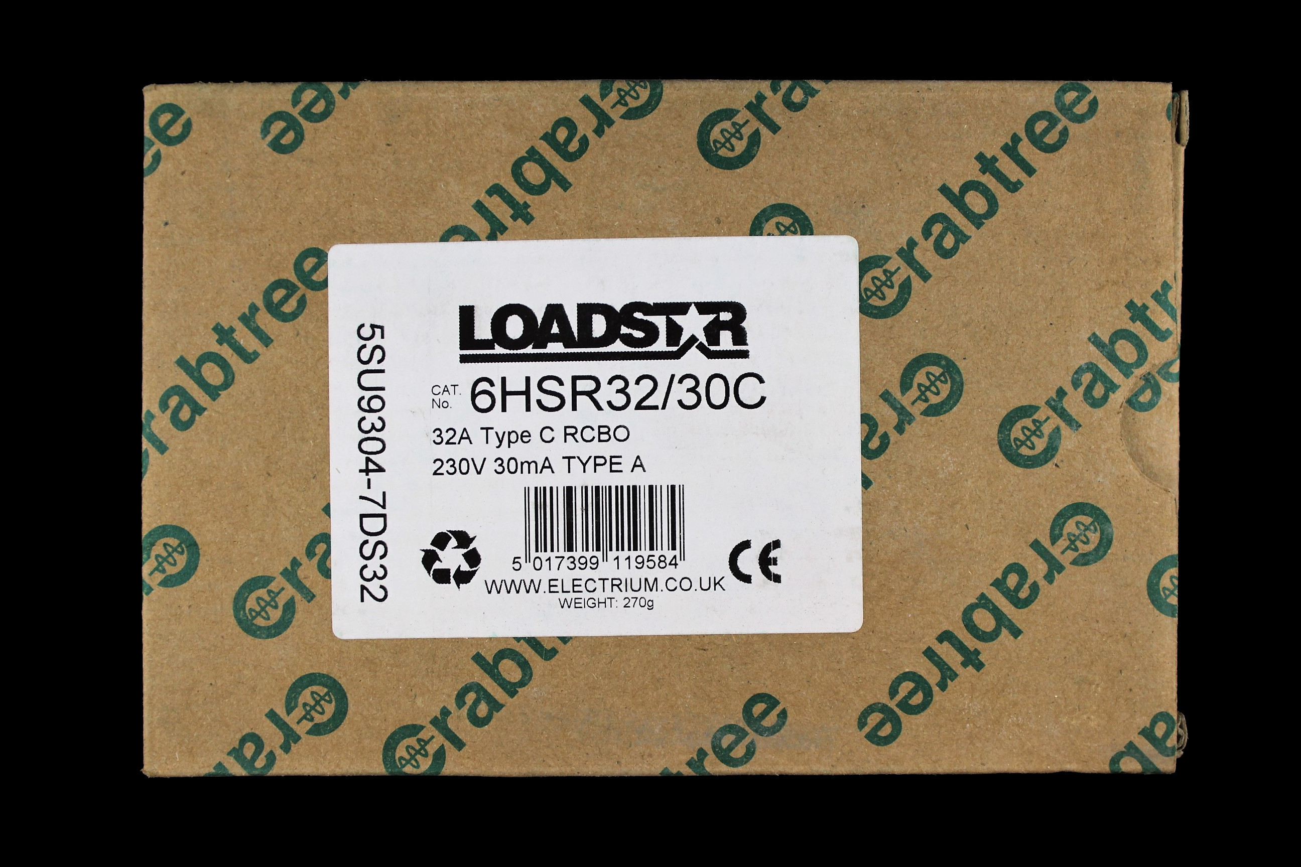 CRABTREE 32 AMP CURVE C 10kA 30mA RCBO RCD MCB TYPE A LOADSTAR 6HSR32 ...