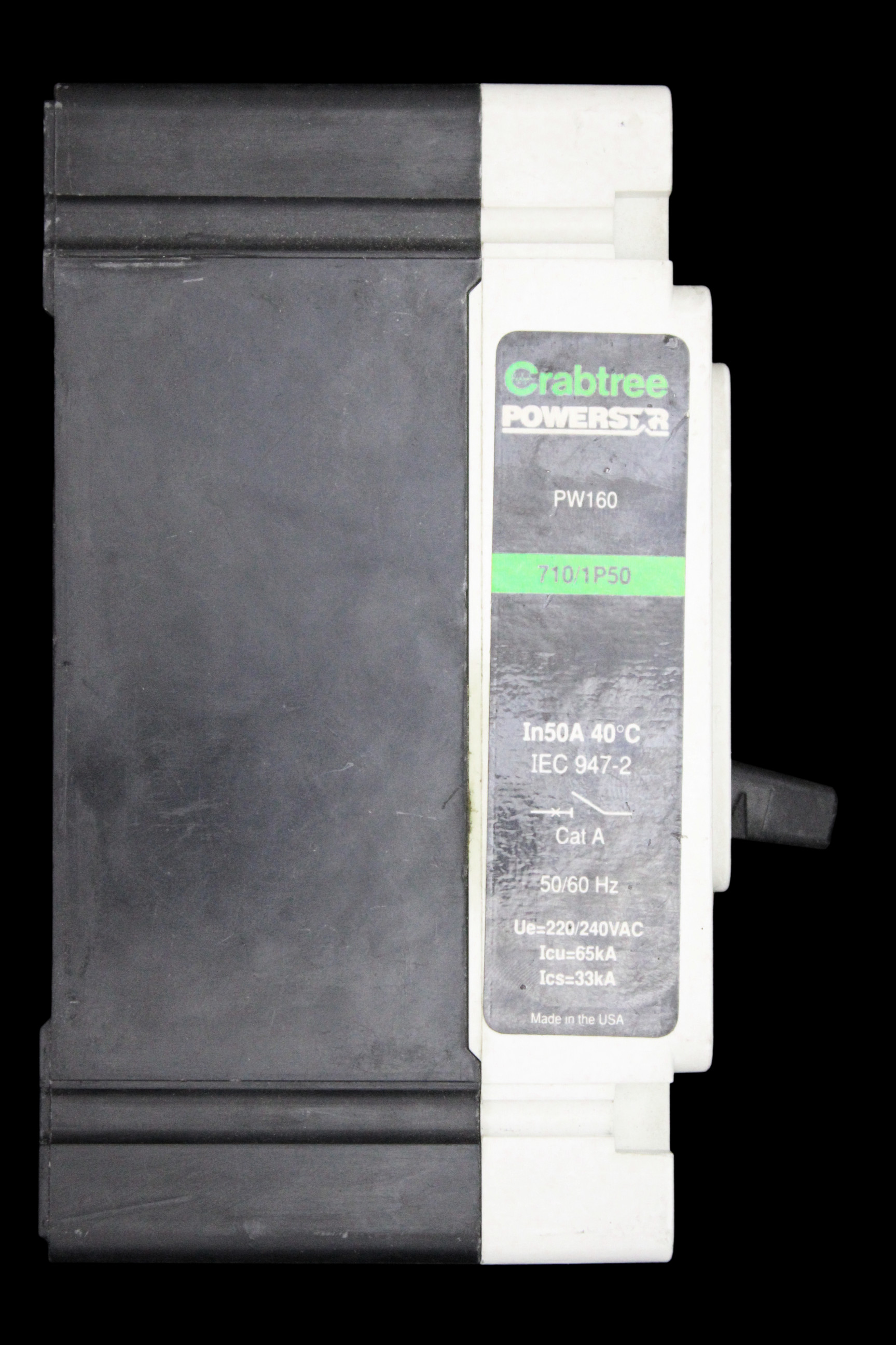 CRABTREE 50 AMP 65kA MCCB PW160 710/1P50