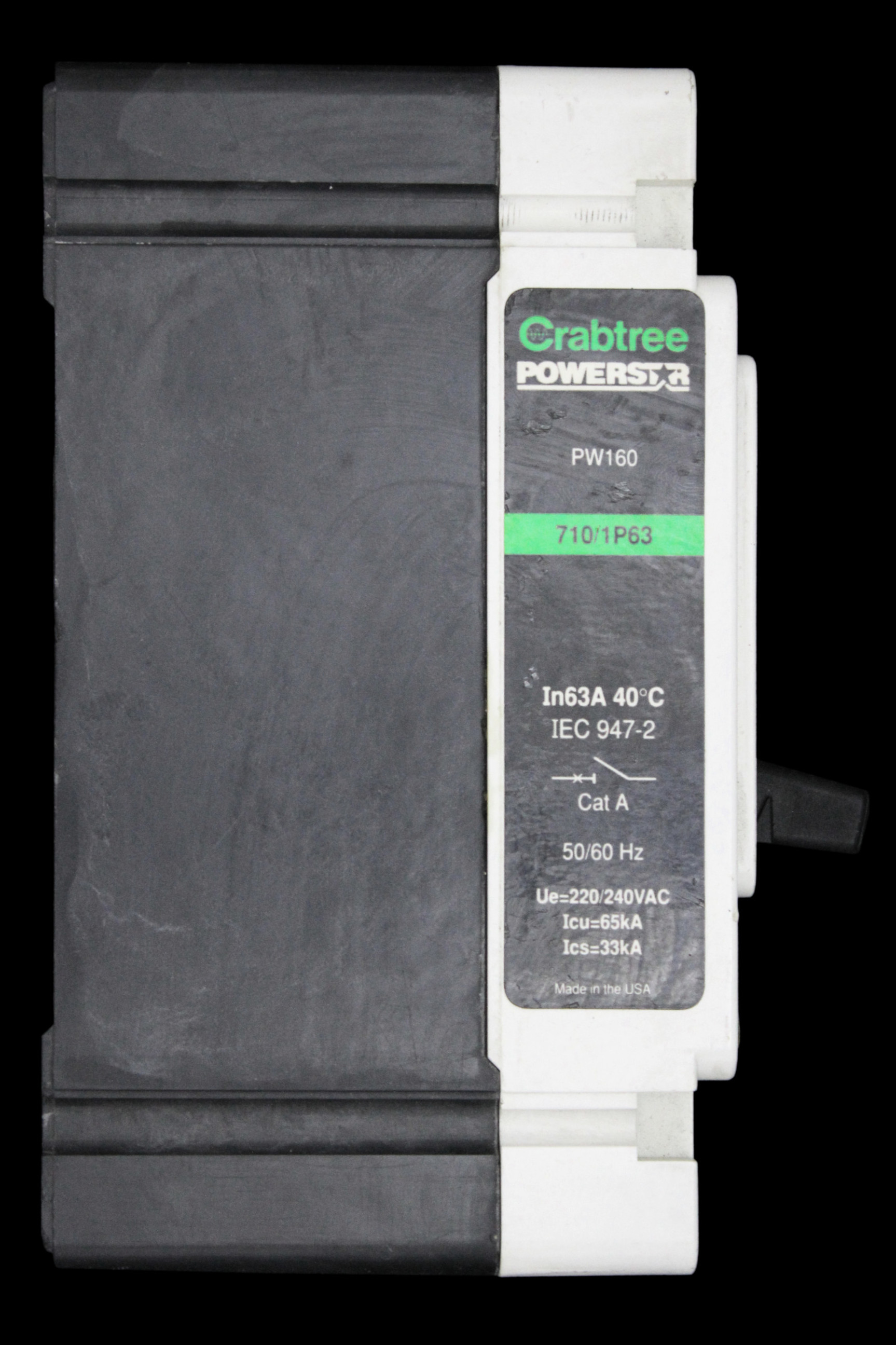 CRABTREE 63 AMP 65kA MCCB PW160 710/1P63