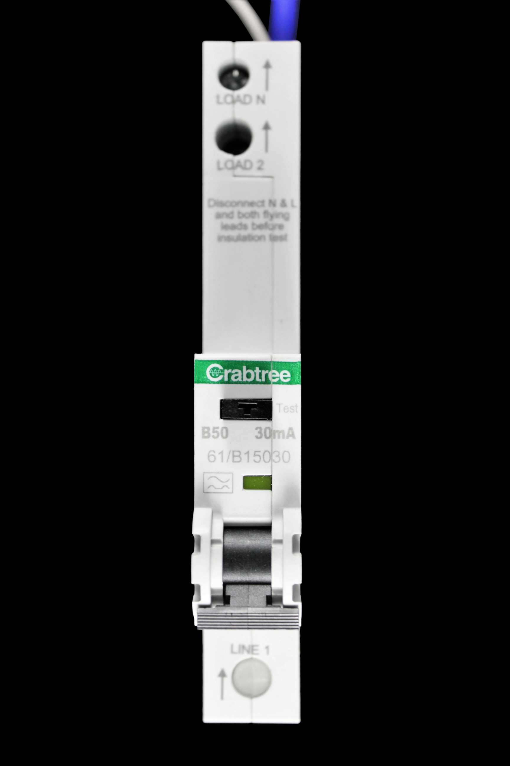 CRABTREE 50 AMP CURVE B 6kA 30mA RCBO TYPE A 61/B15030 STARBREAKER