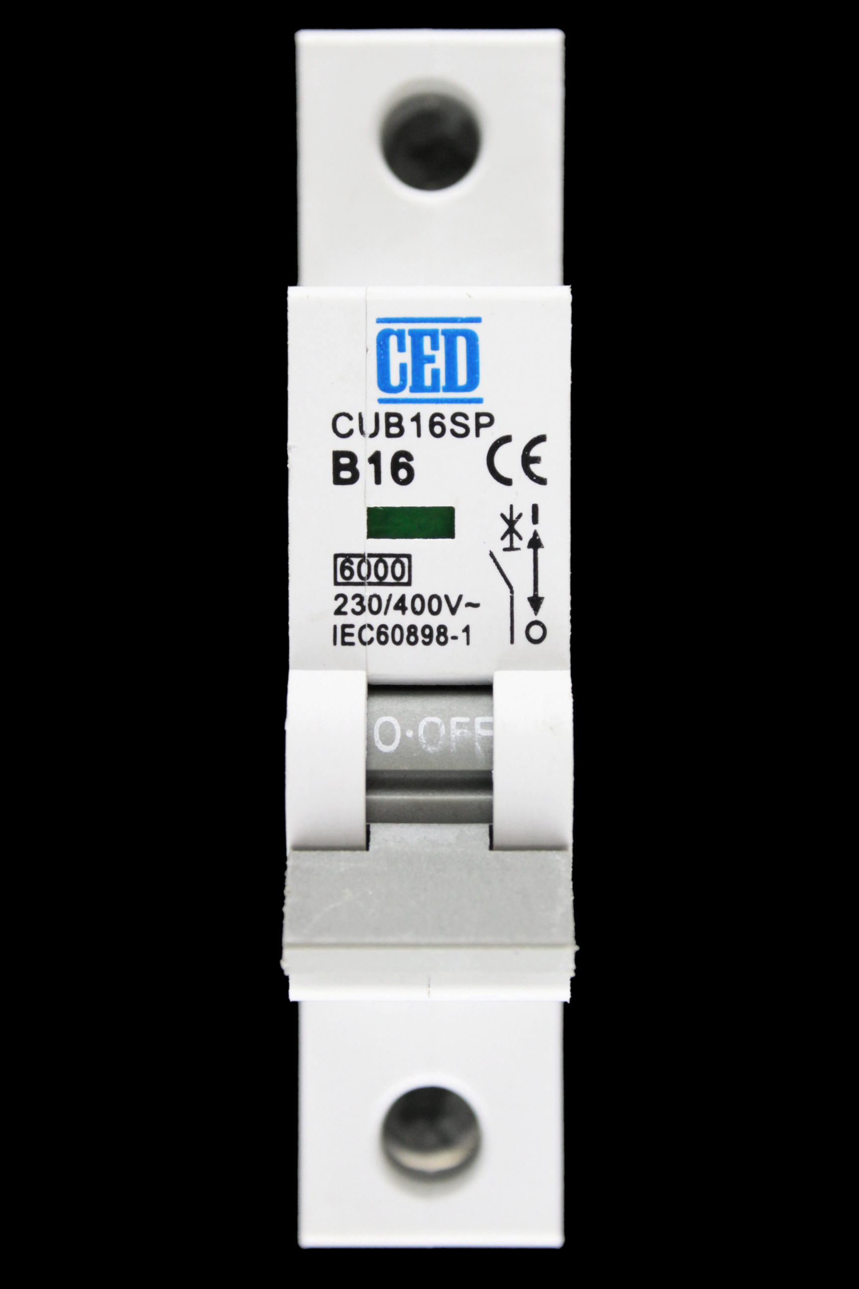 CED 16 AMP CURVE B 6kA MCB CIRCUIT BREAKER CUB16SP W