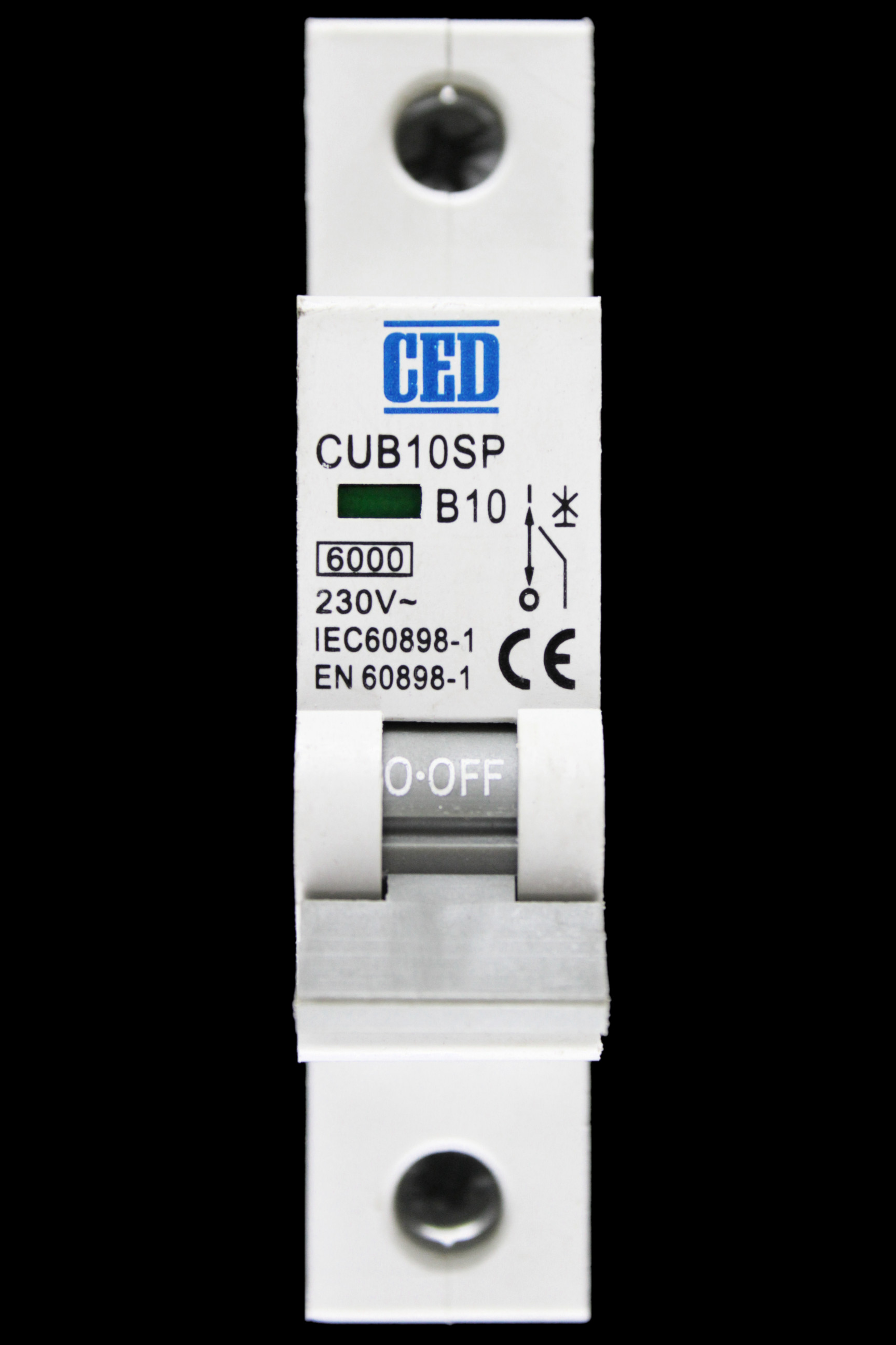 CED 10 AMP CURVE B 6kA MCB CIRCUIT BREAKER CUB10SP WL