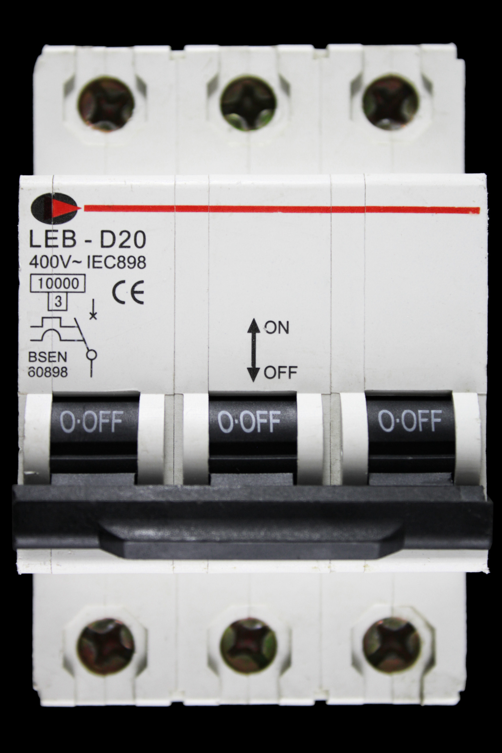 CGD 20 AMP CURVE D 10kA TRIPLE POLE MCB CIRCUIT BREAKER LEB-D20