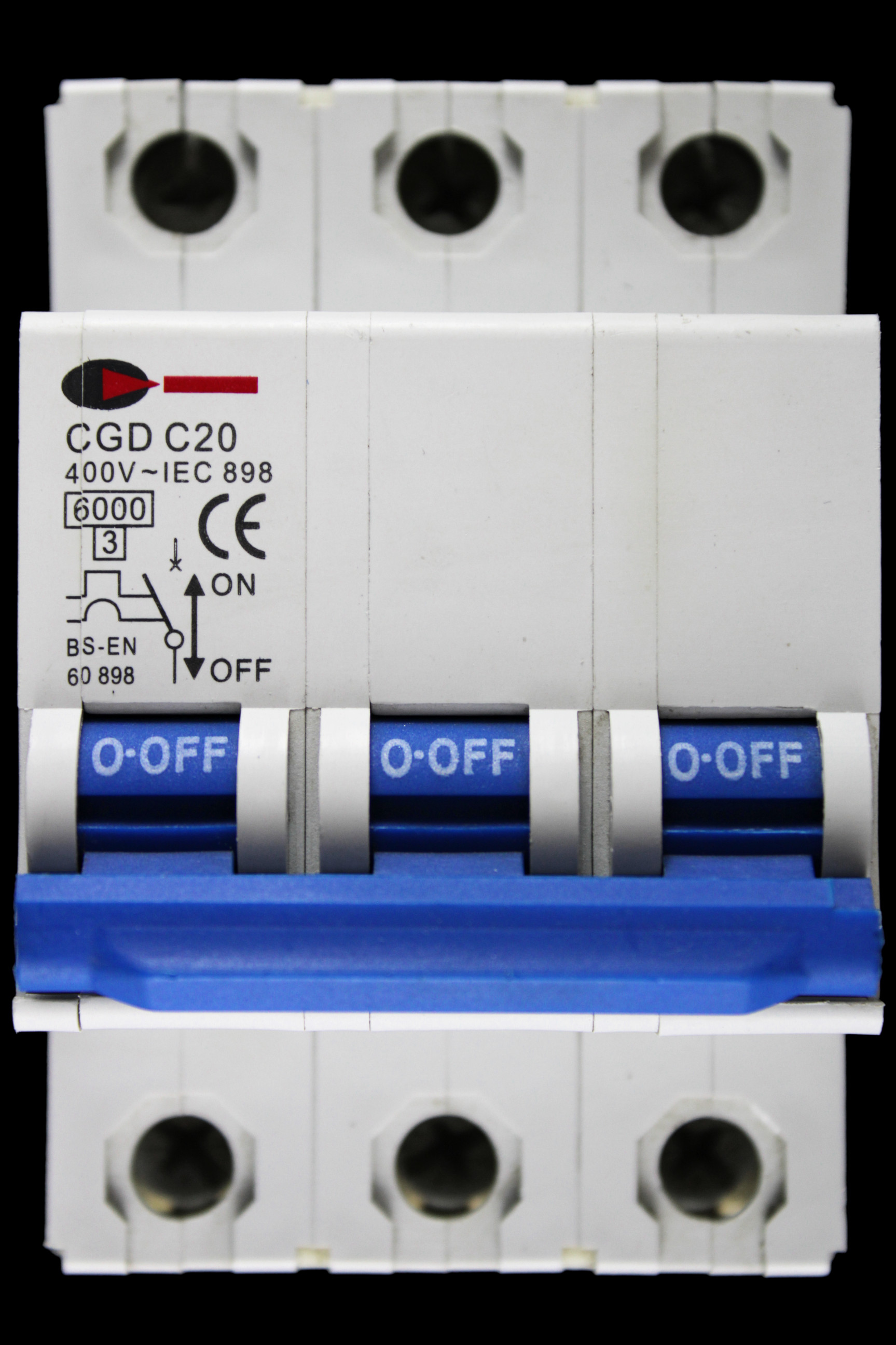 CGD 20 AMP CURVE C 6kA TRIPLE POLE MCB CIRCUIT BREAKER CGDC20
