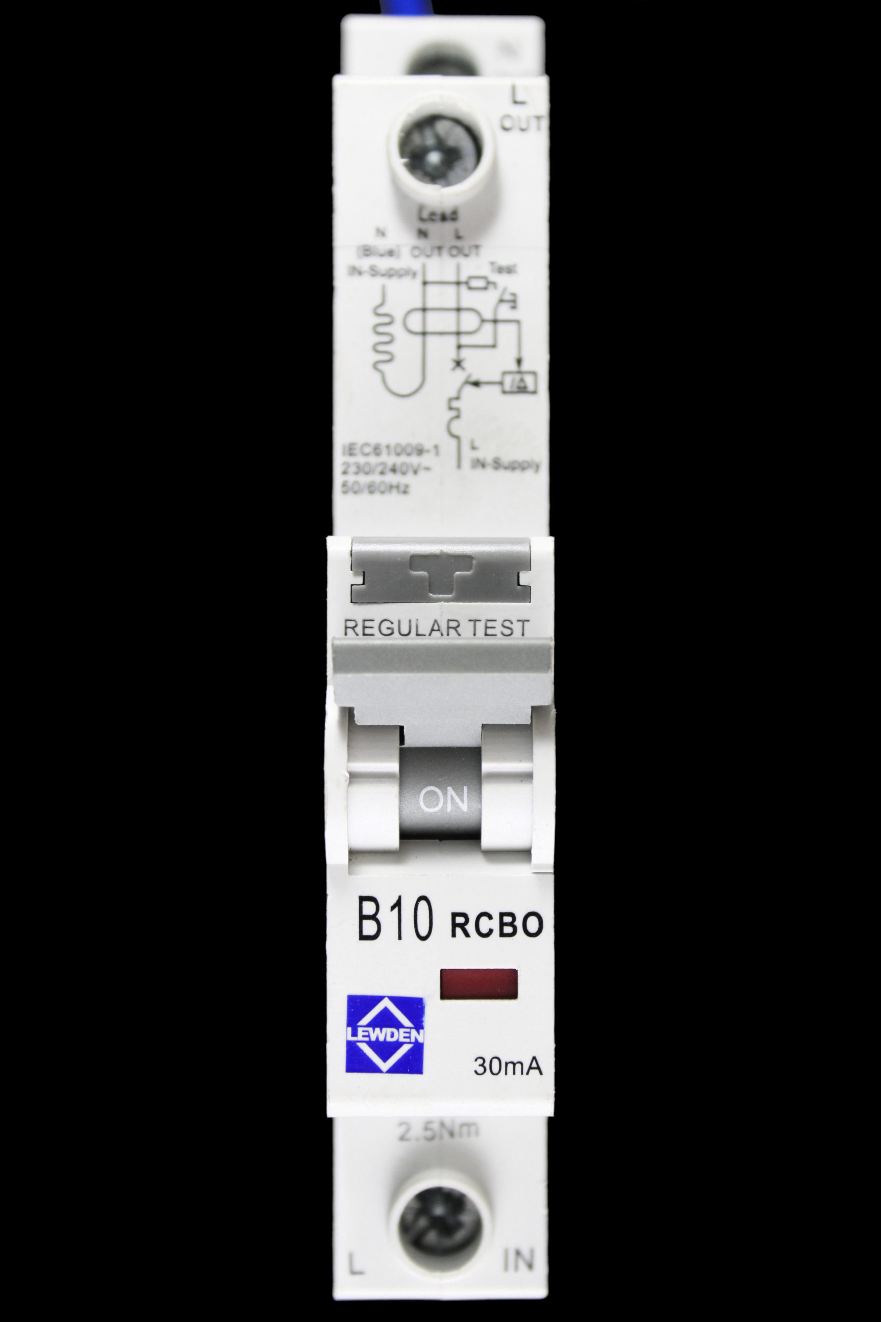 LEWDEN B 10 RCBO 6kA 30mA TYPE AC 10/30/SP