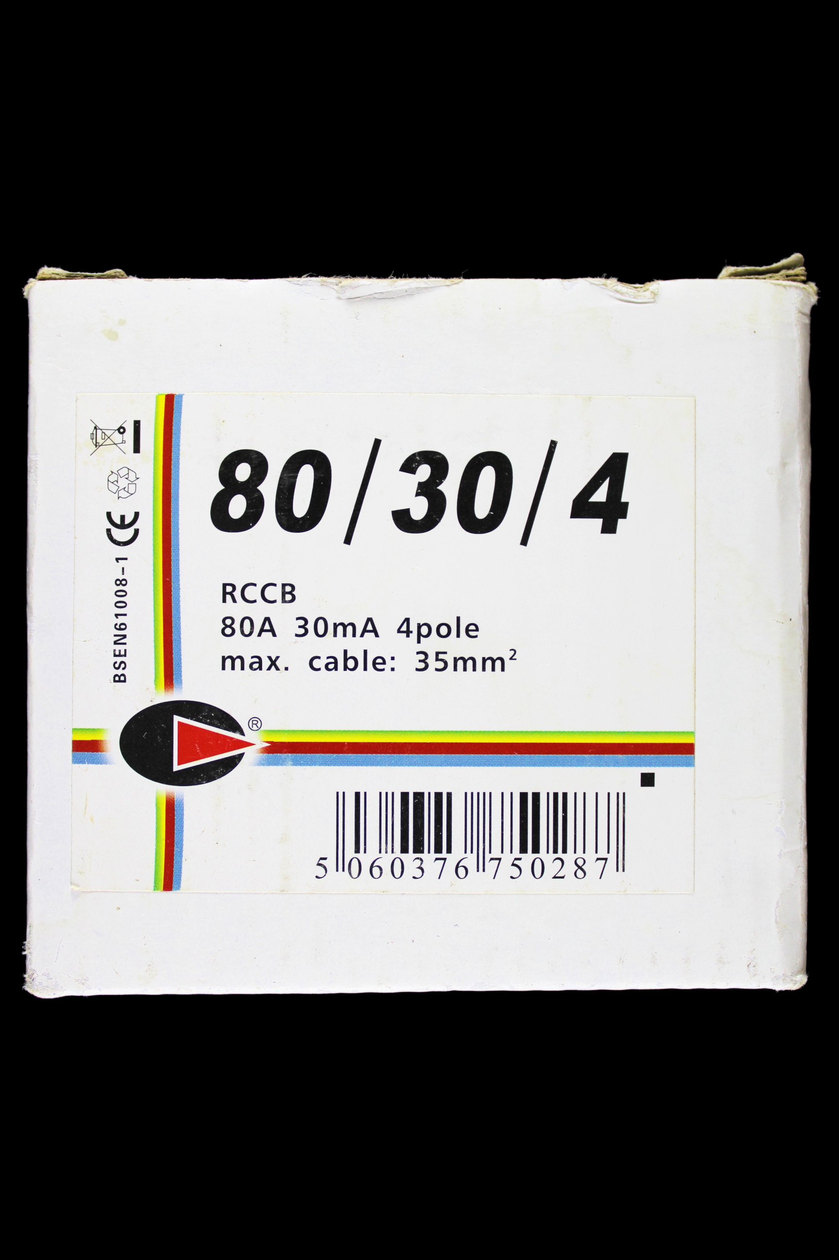CGD 80 AMP 30mA FOUR POLE RCCB RCD TYPE AC 80/30/4