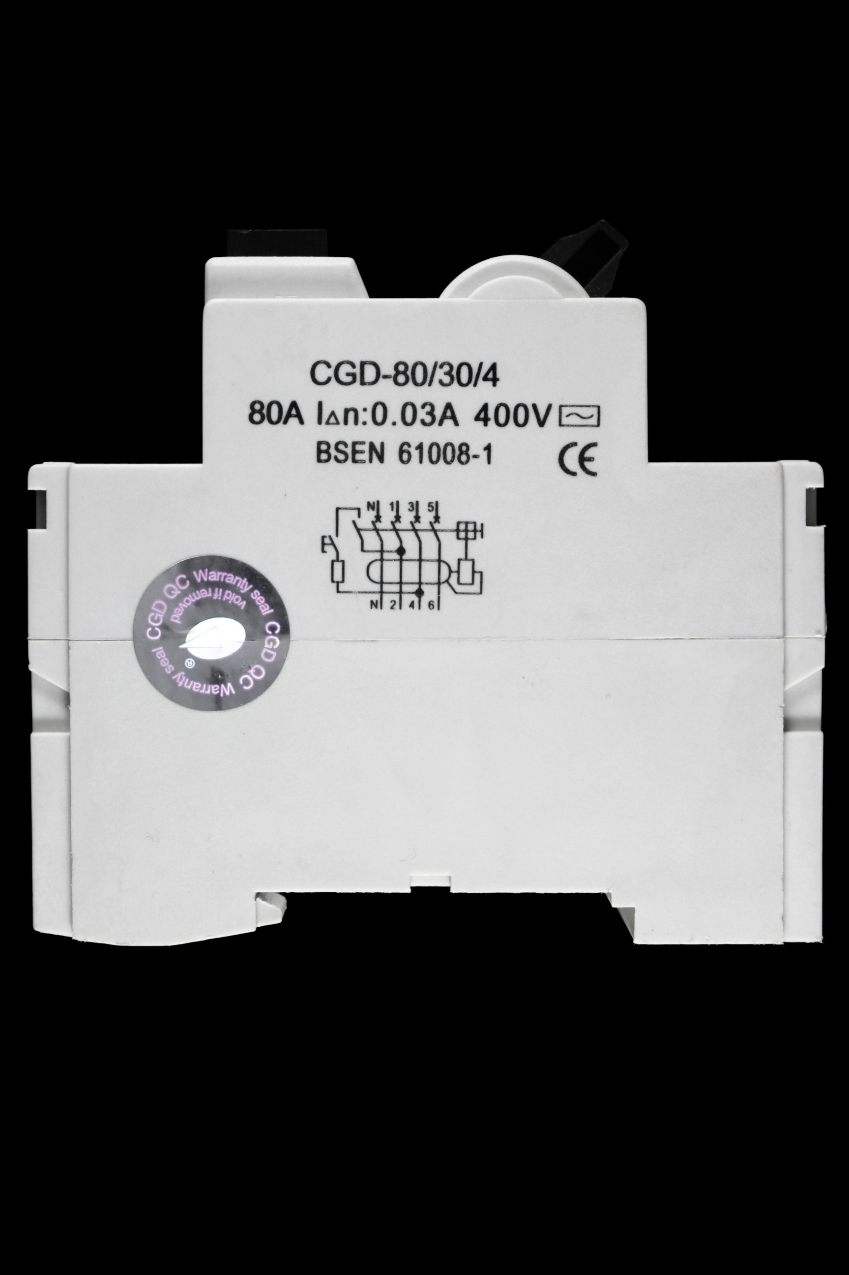 CGD 80 AMP 30mA FOUR POLE RCCB RCD TYPE AC 80/30/4